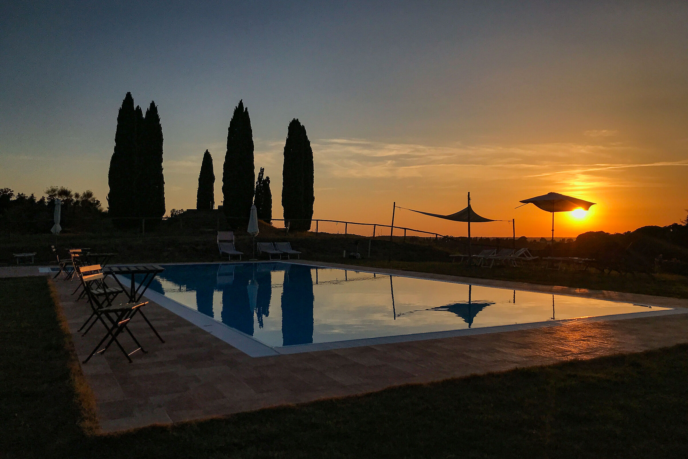 tramonto in agriturismo