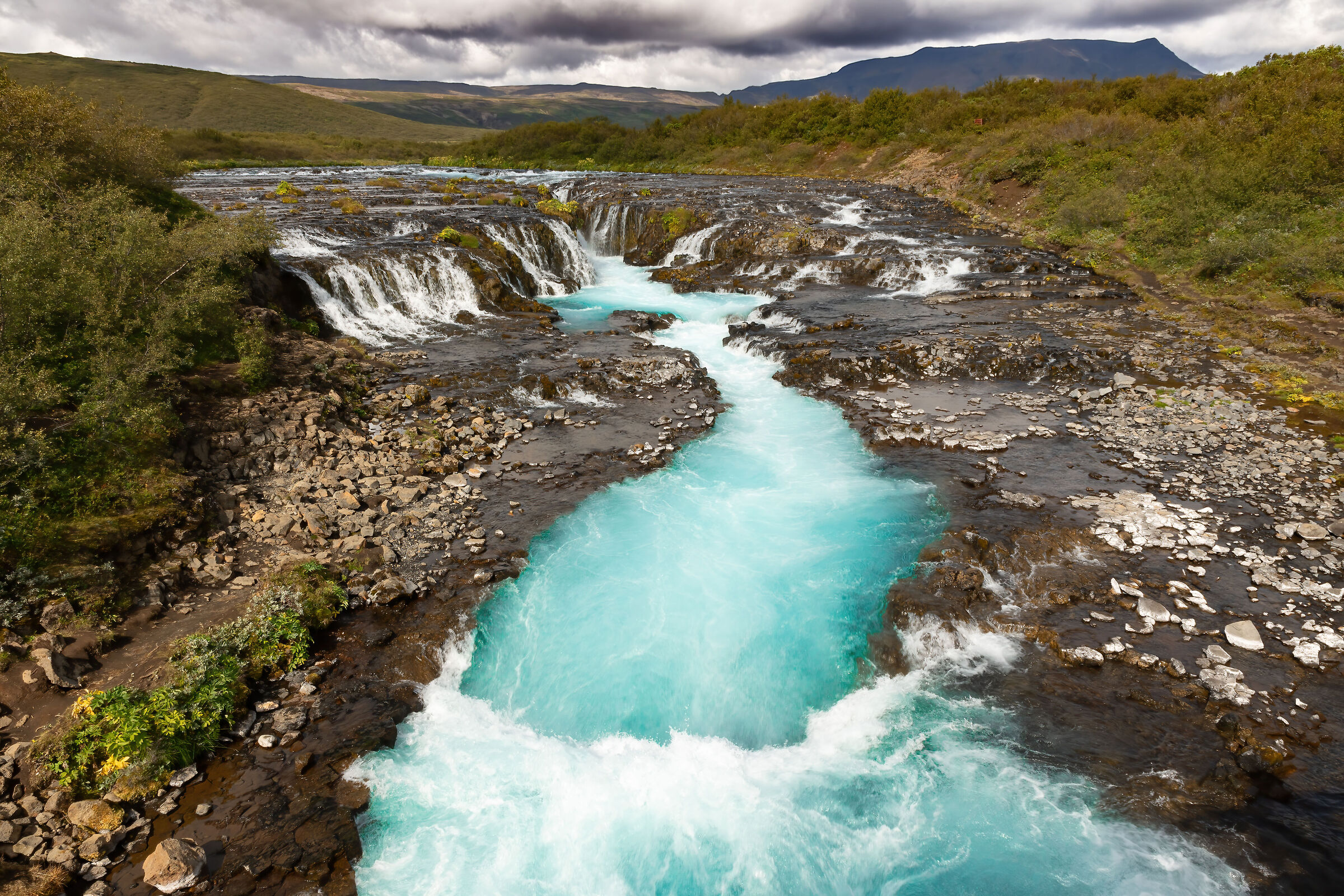 Bruarfoss and its turquoise waters