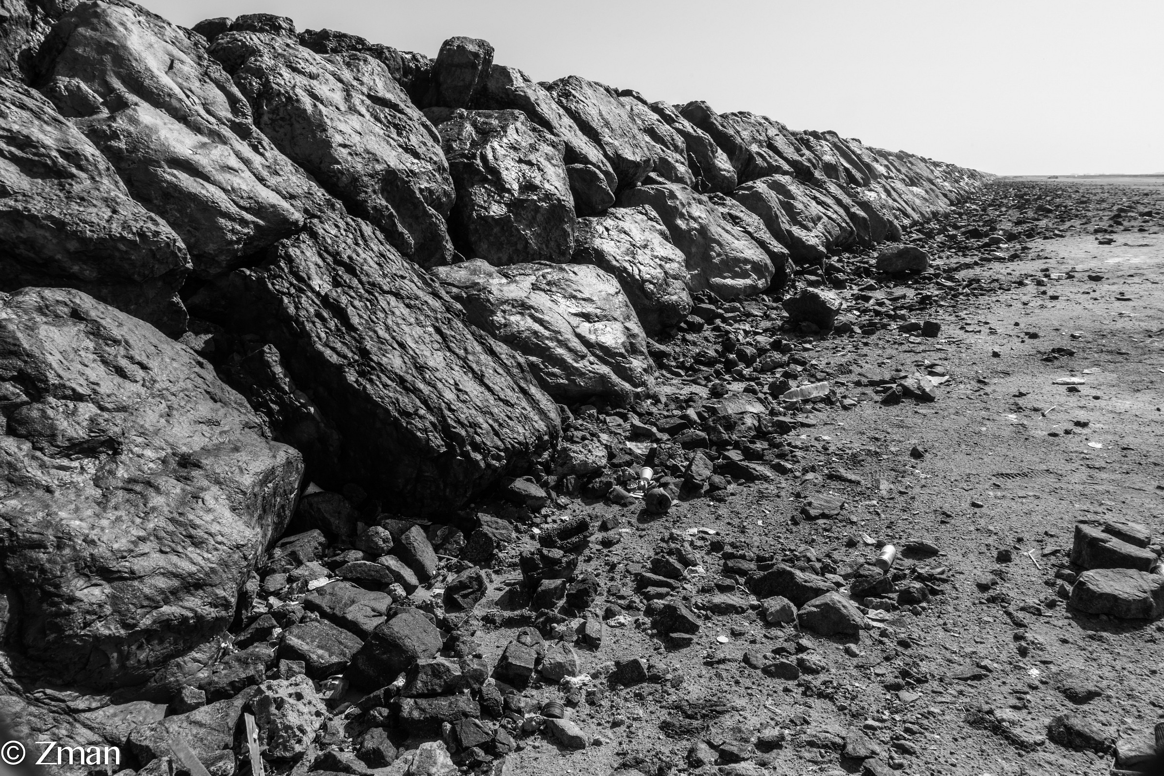 Breakwater in B&W