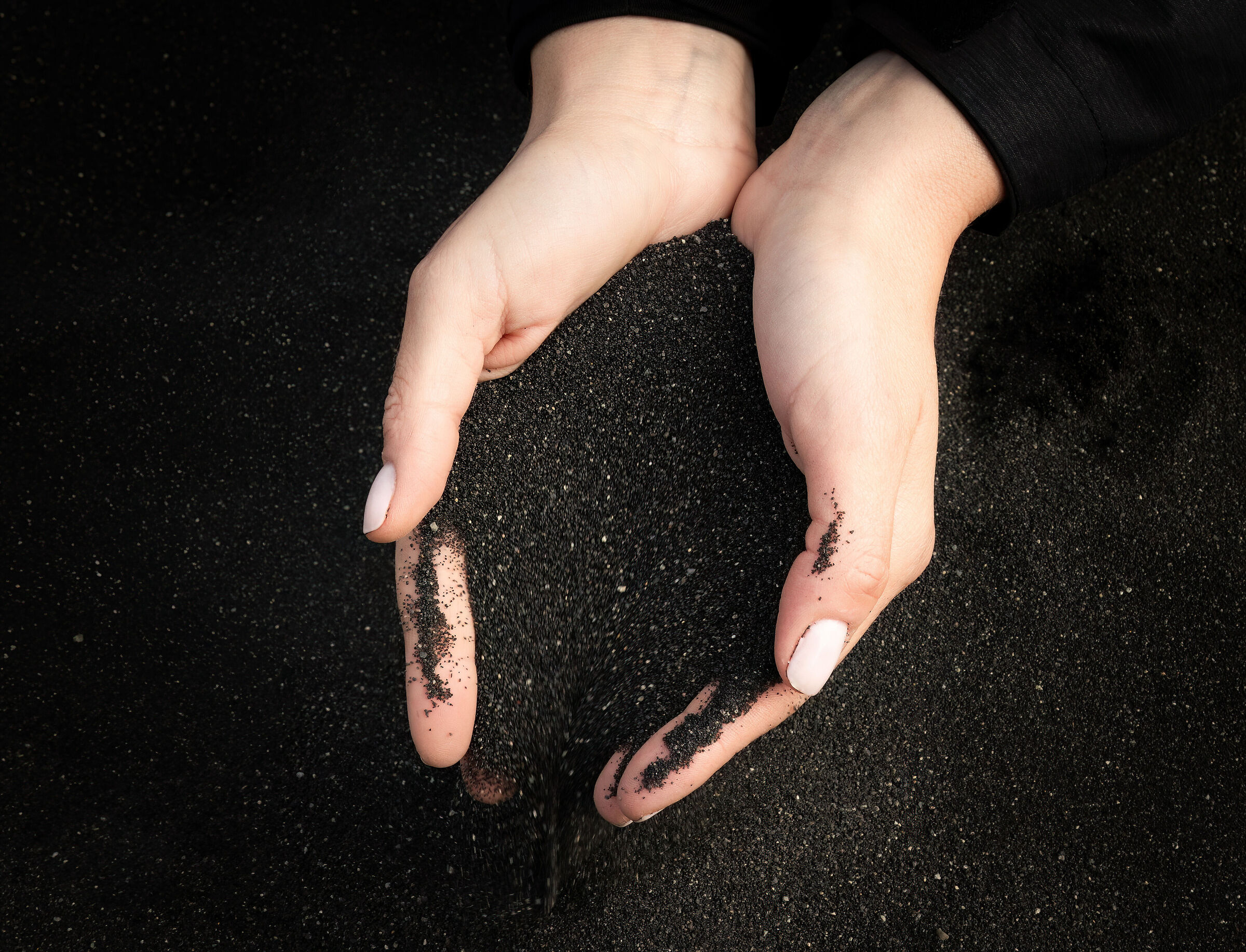Volcanic sand of Diamond Beach