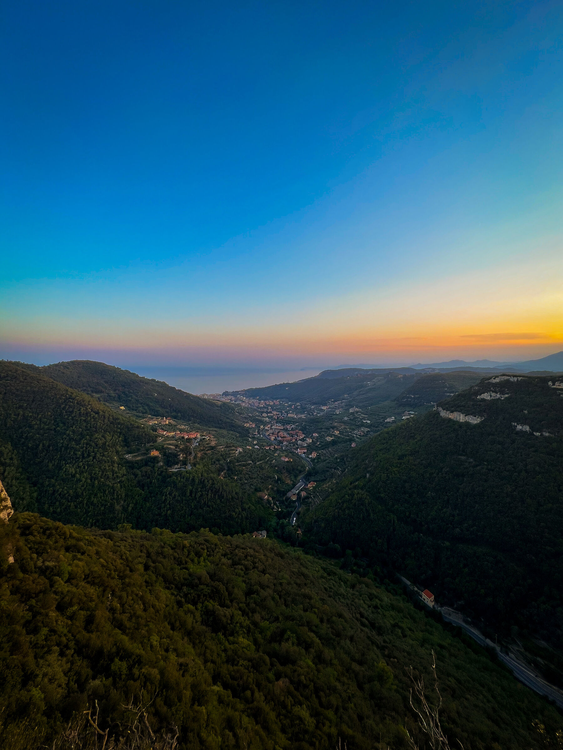 View from the Rocca di Corno on Finale Ligure