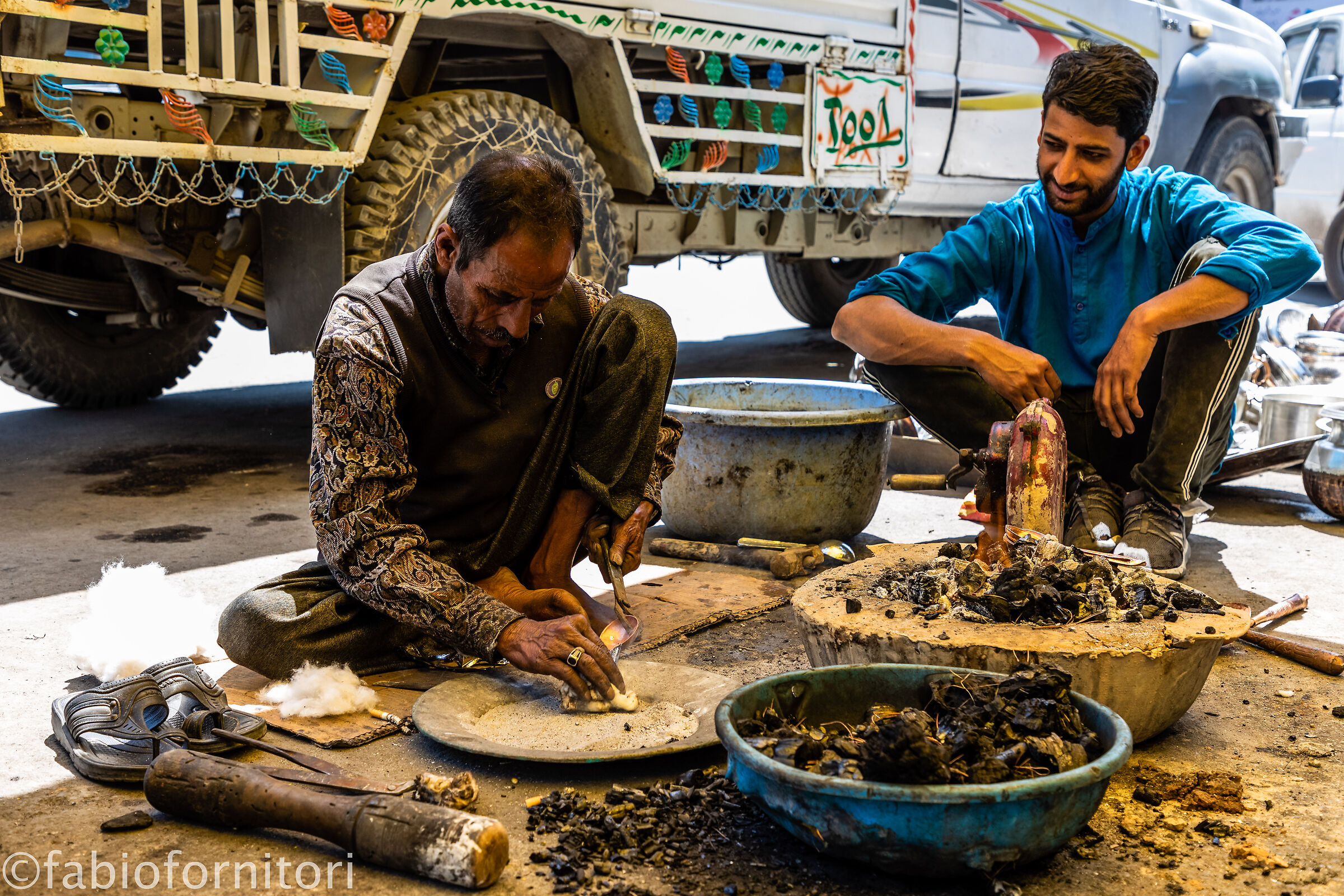 Srinagar , Old town workers 3 , India 2023
