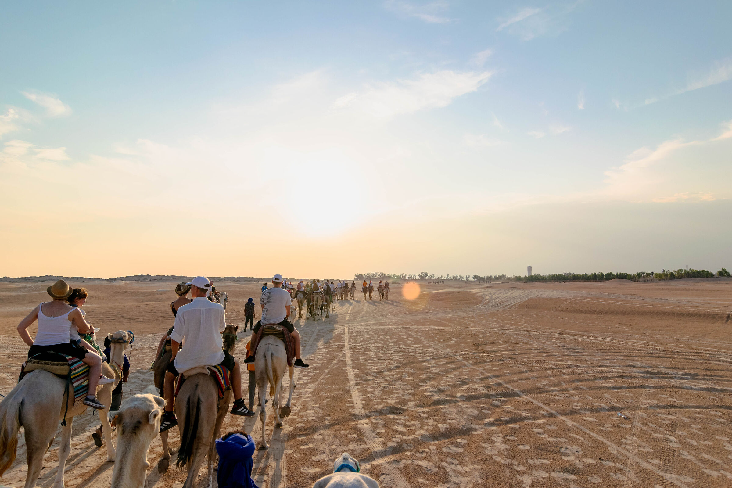 tramonto nel deserto