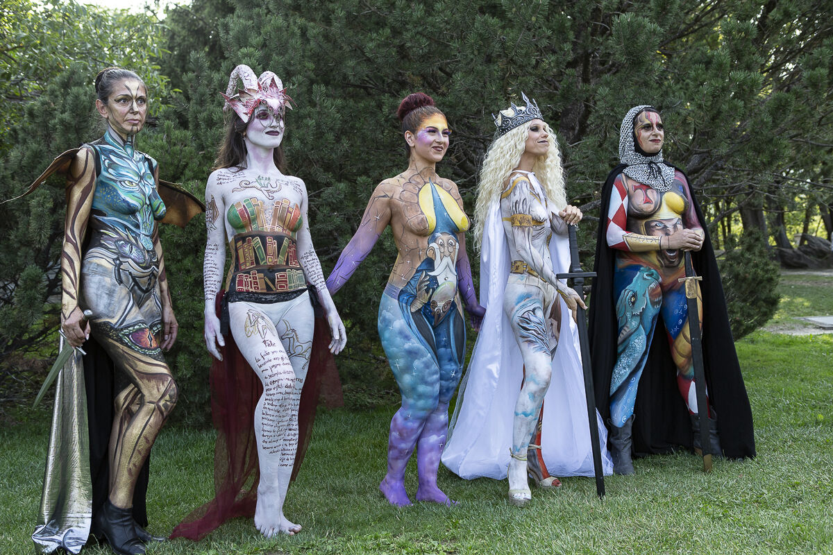 Body painting in Fenis