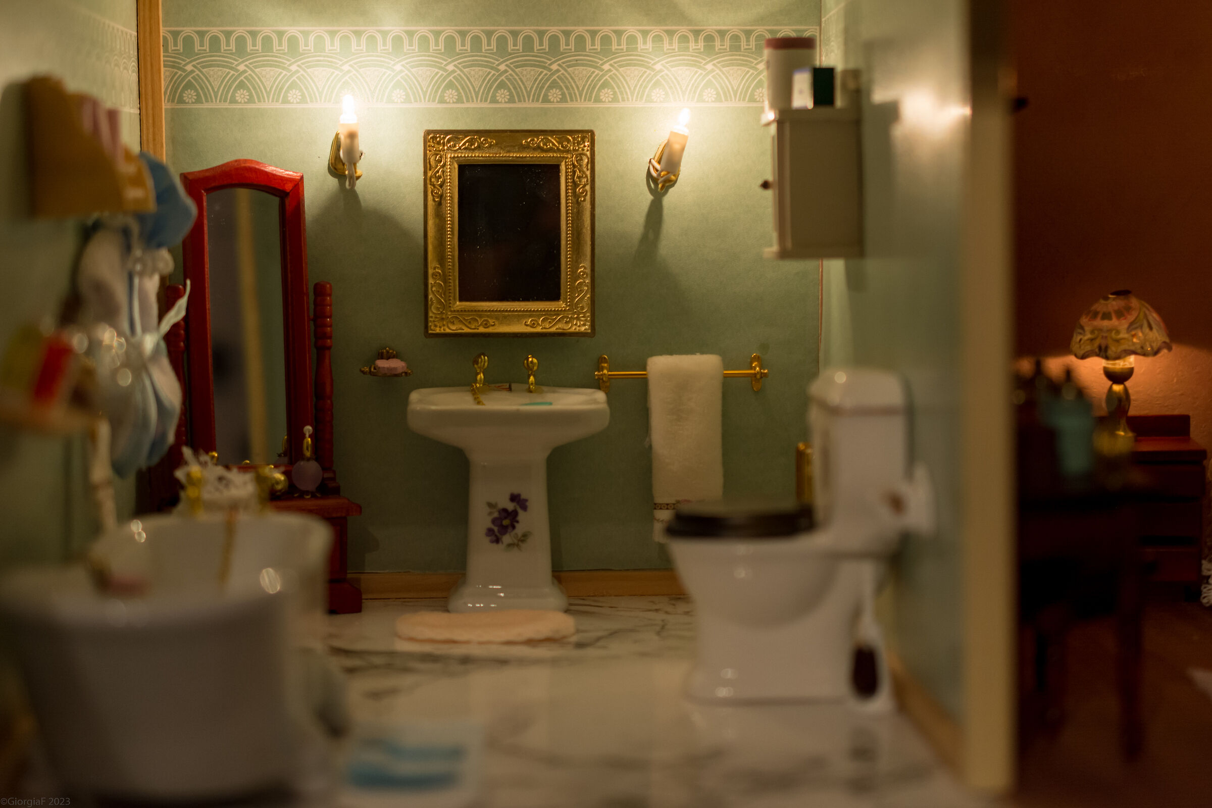 The miniature bathroom