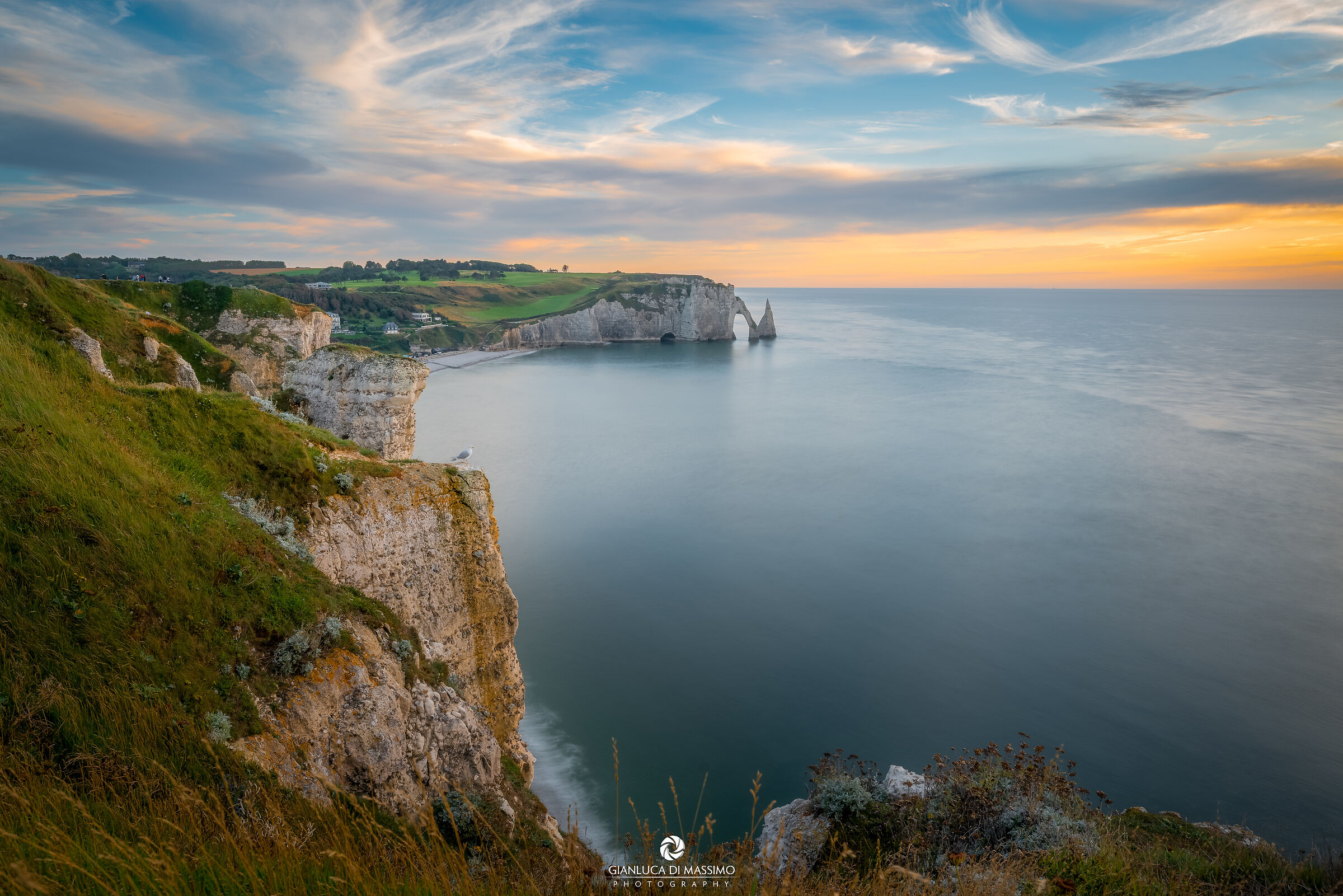 Sunset over La Falaise d'Aval