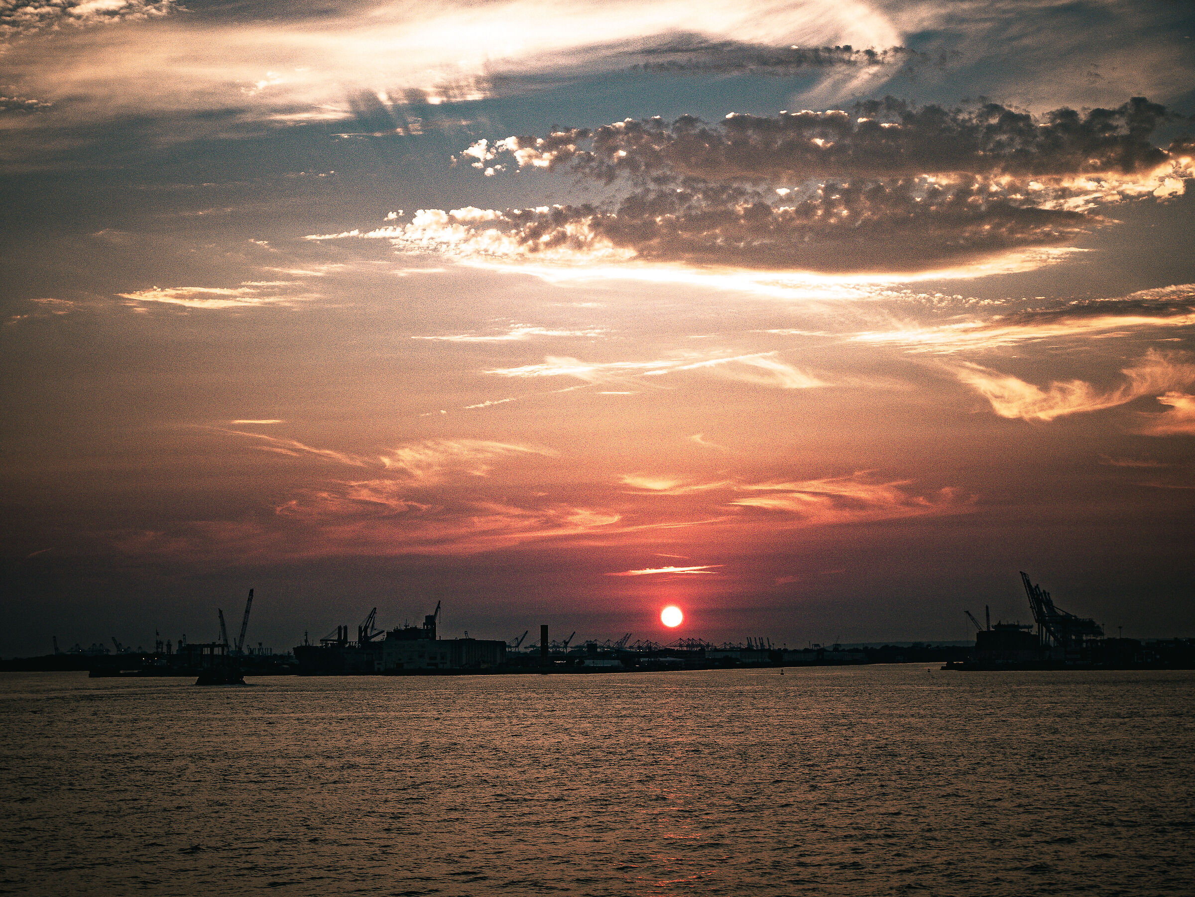Staten Island Ferry Sunset (Colore)