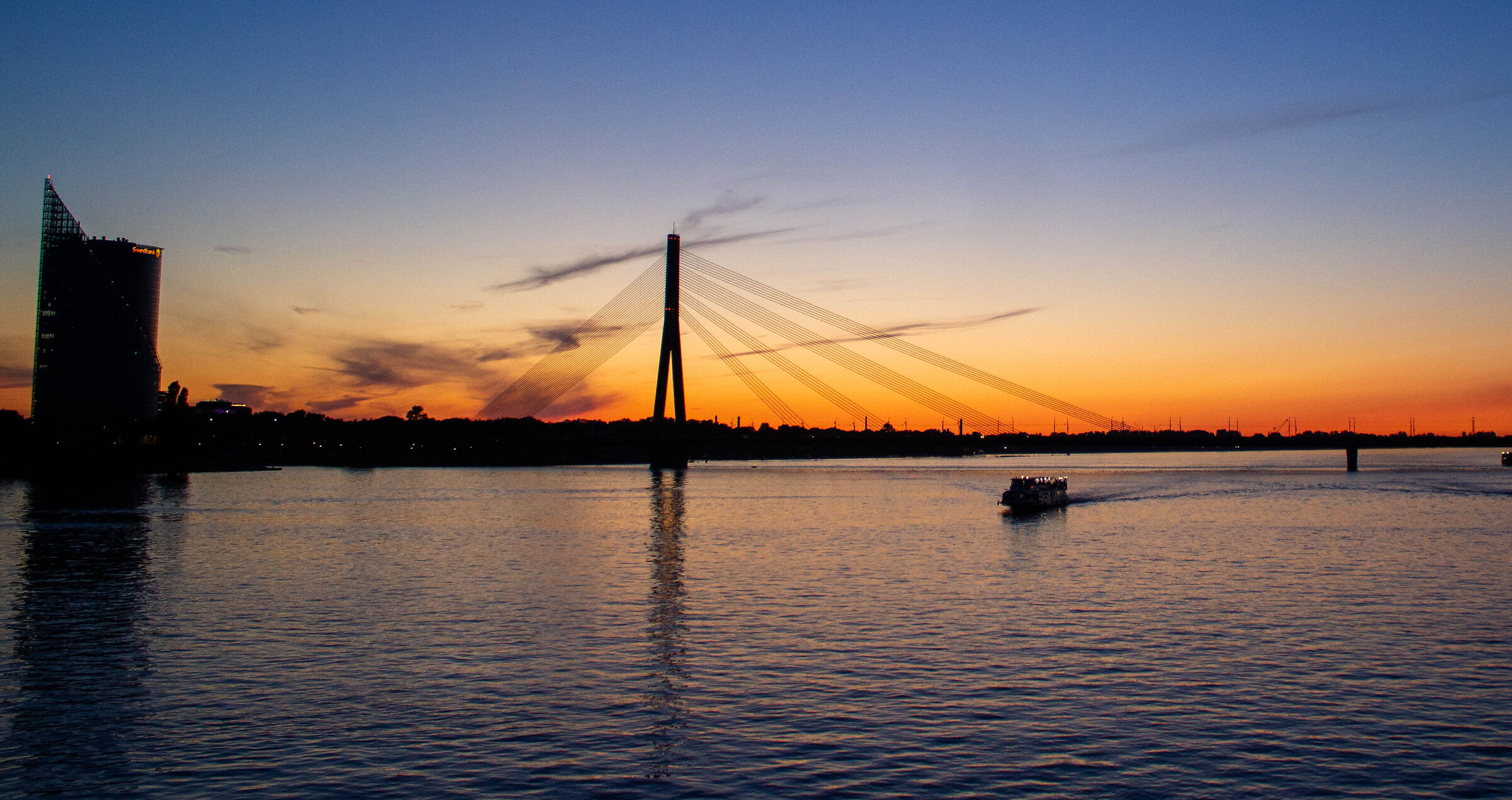 Sunset in Riga at 10pm, Latvia, 2023