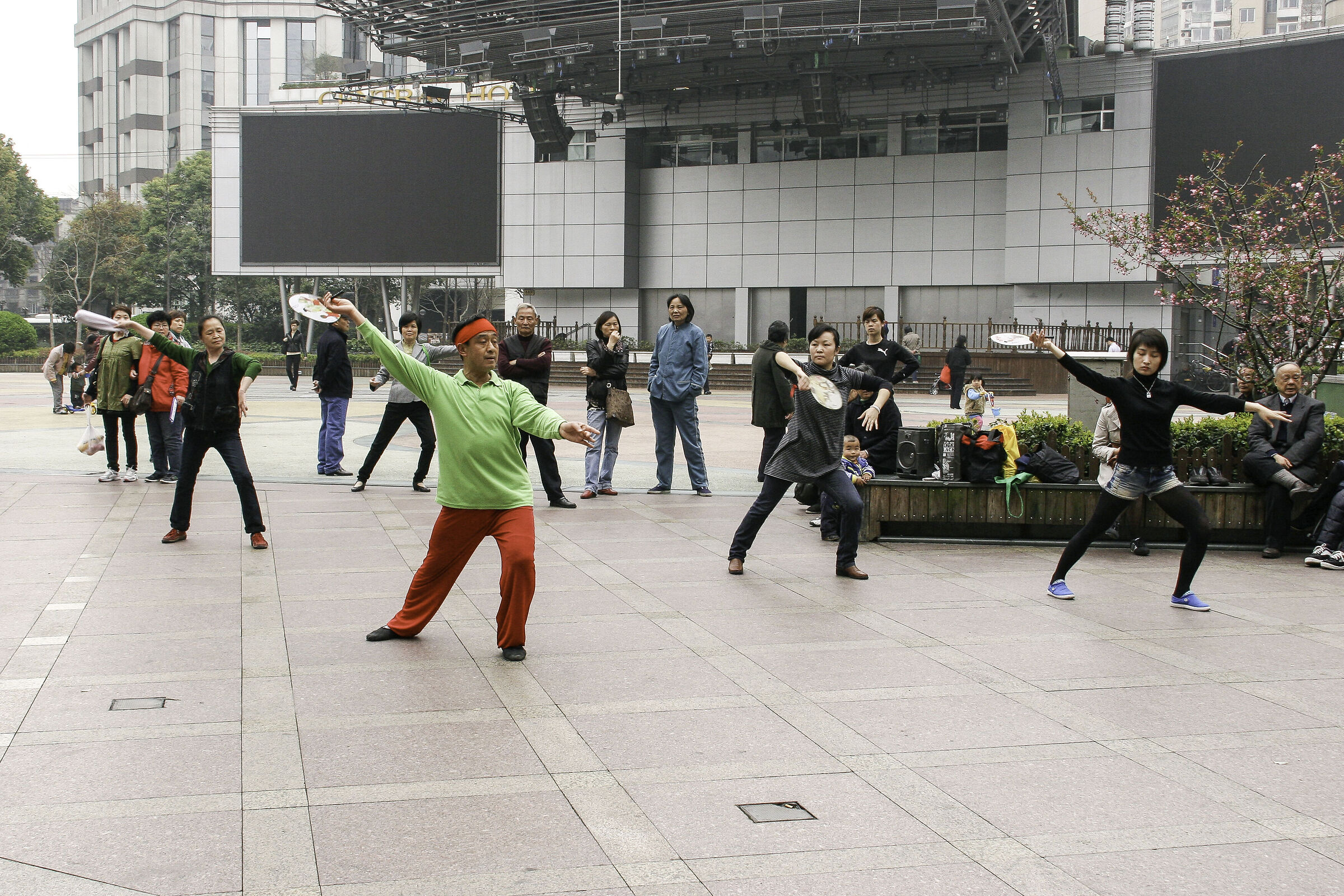 Dancers on the streets of shanghai