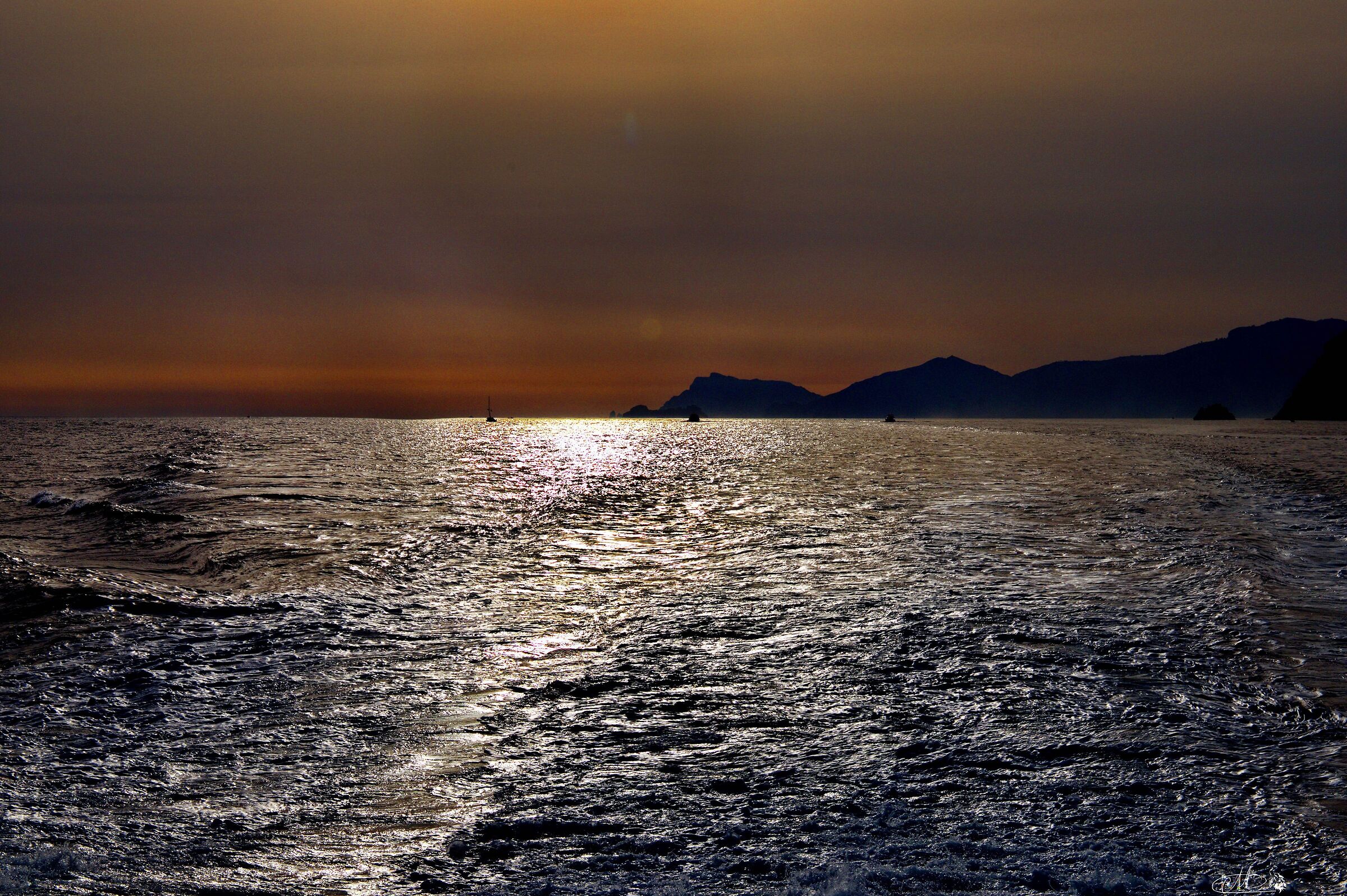 Costiera al tramonto