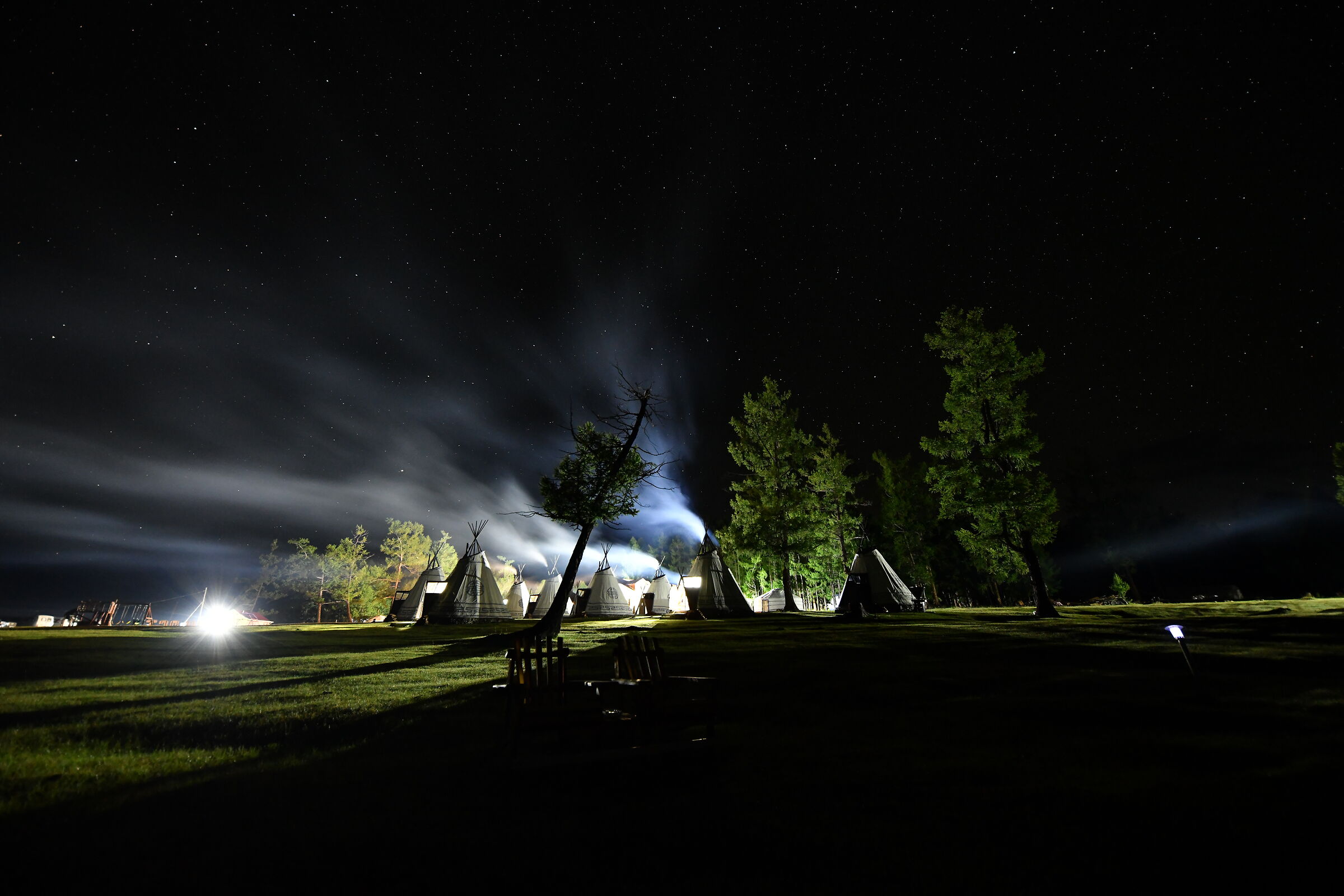 The night with the men reindeer Mongolia