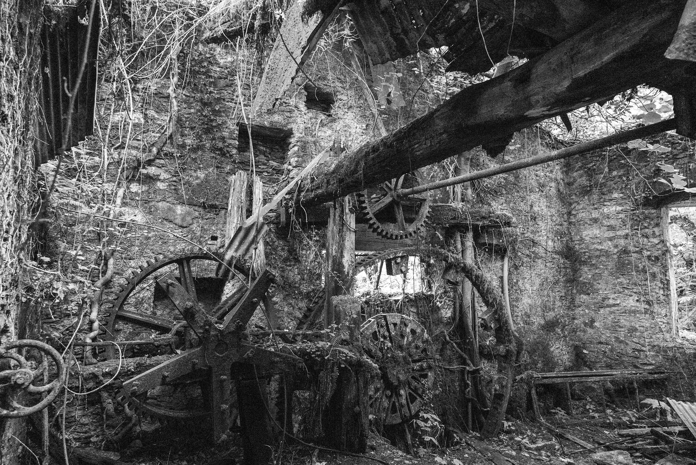 The machines of the old abandoned mine
