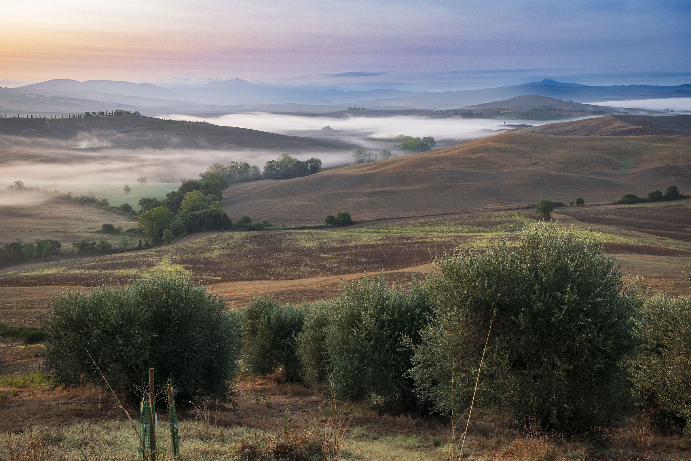 Alba in Val d'Orcia