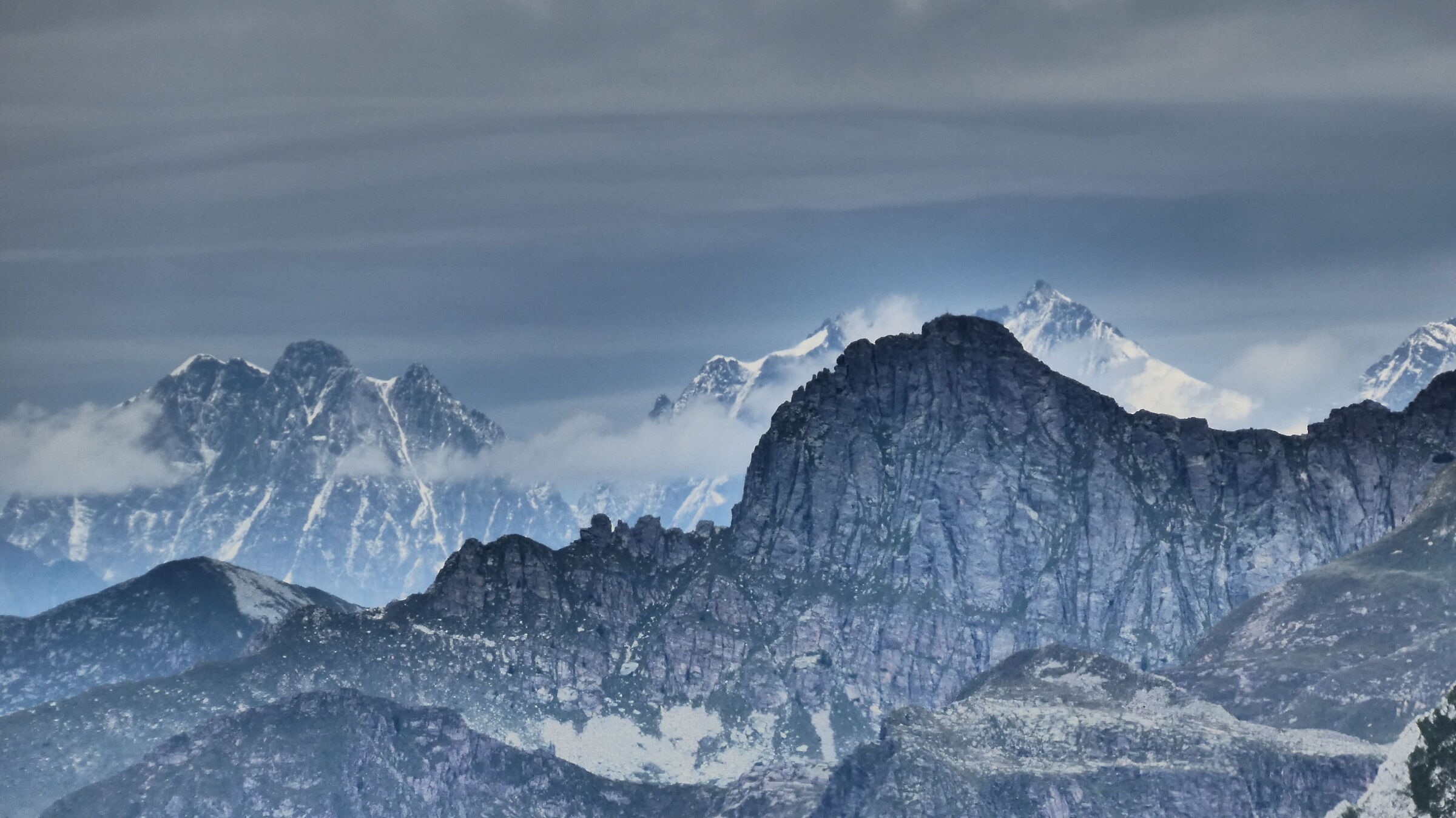 Orobie and Bernina group in the background