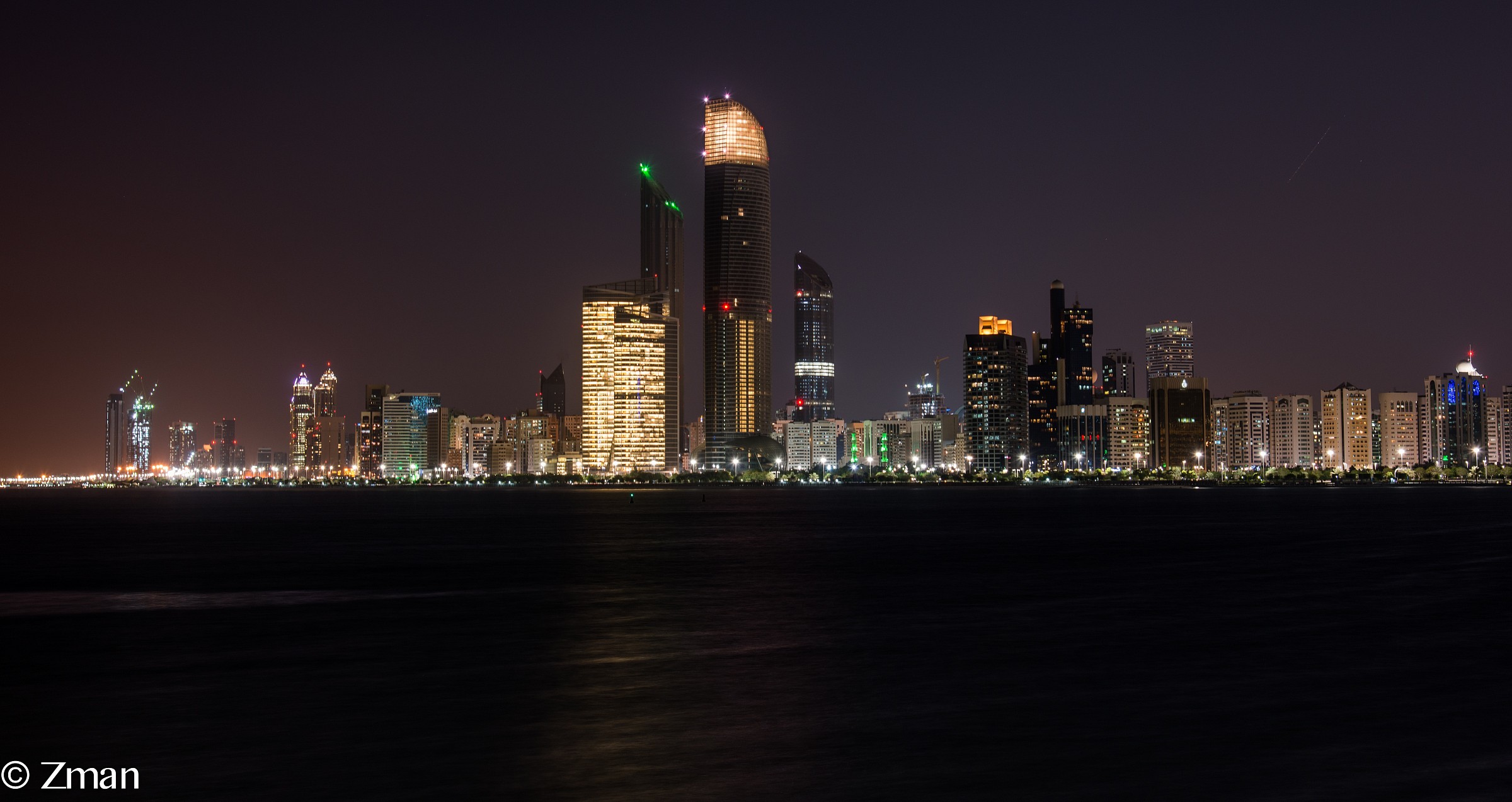 Abu Dhabi Skyline at Night