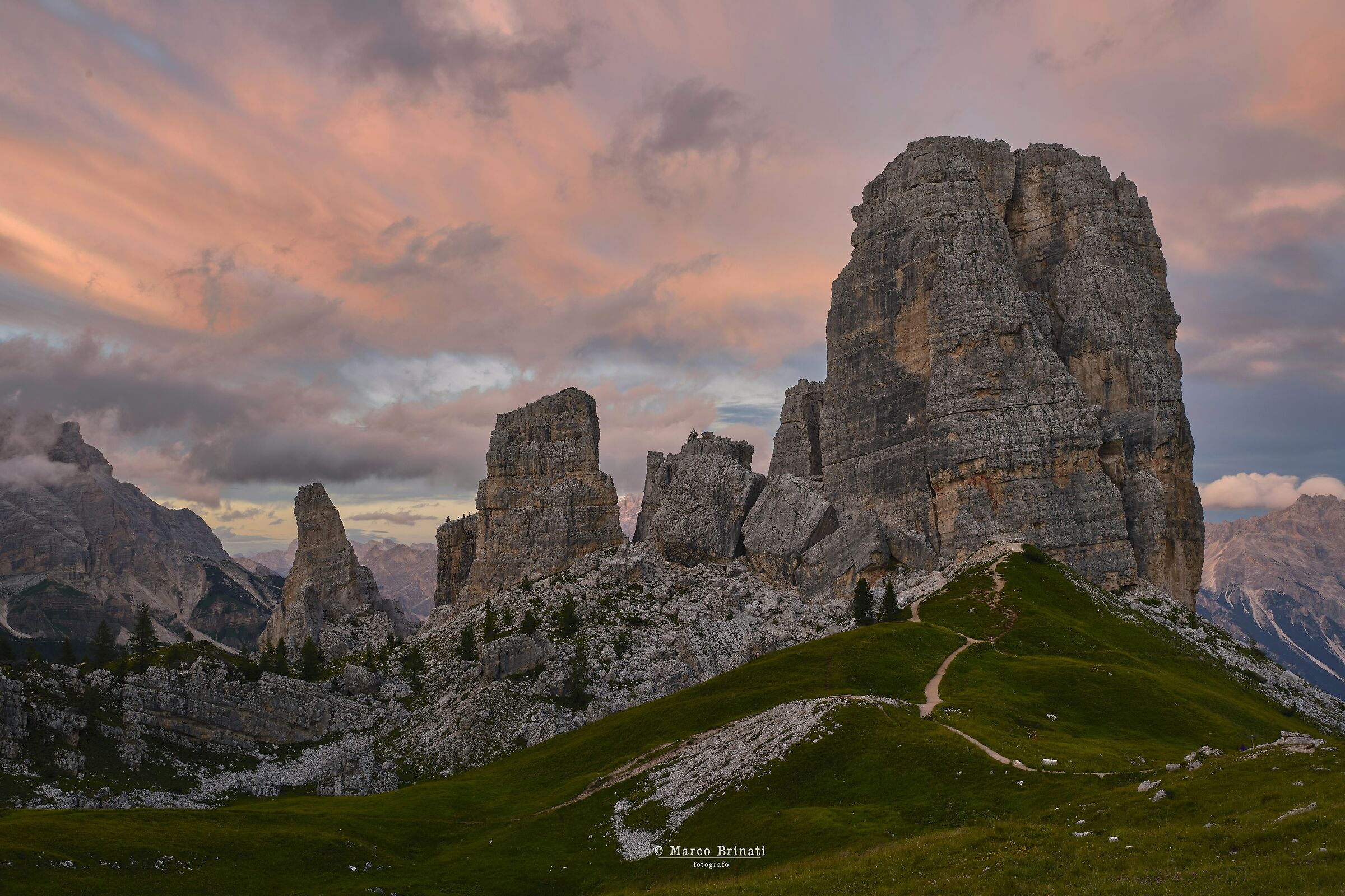 Tramonto alla Cinque Torri