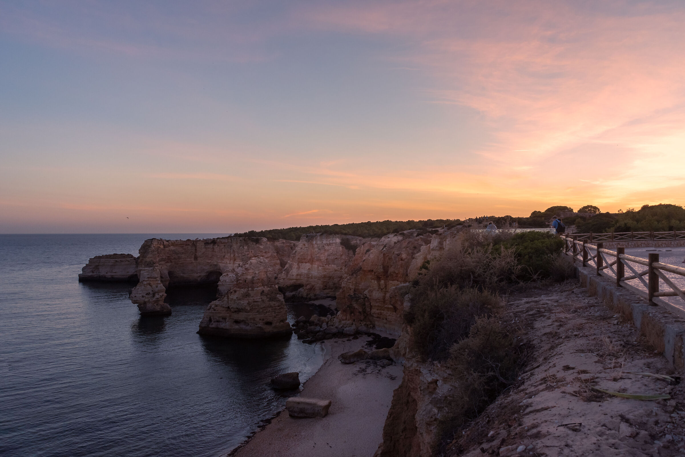 tramonto praia marinha (portogallo)