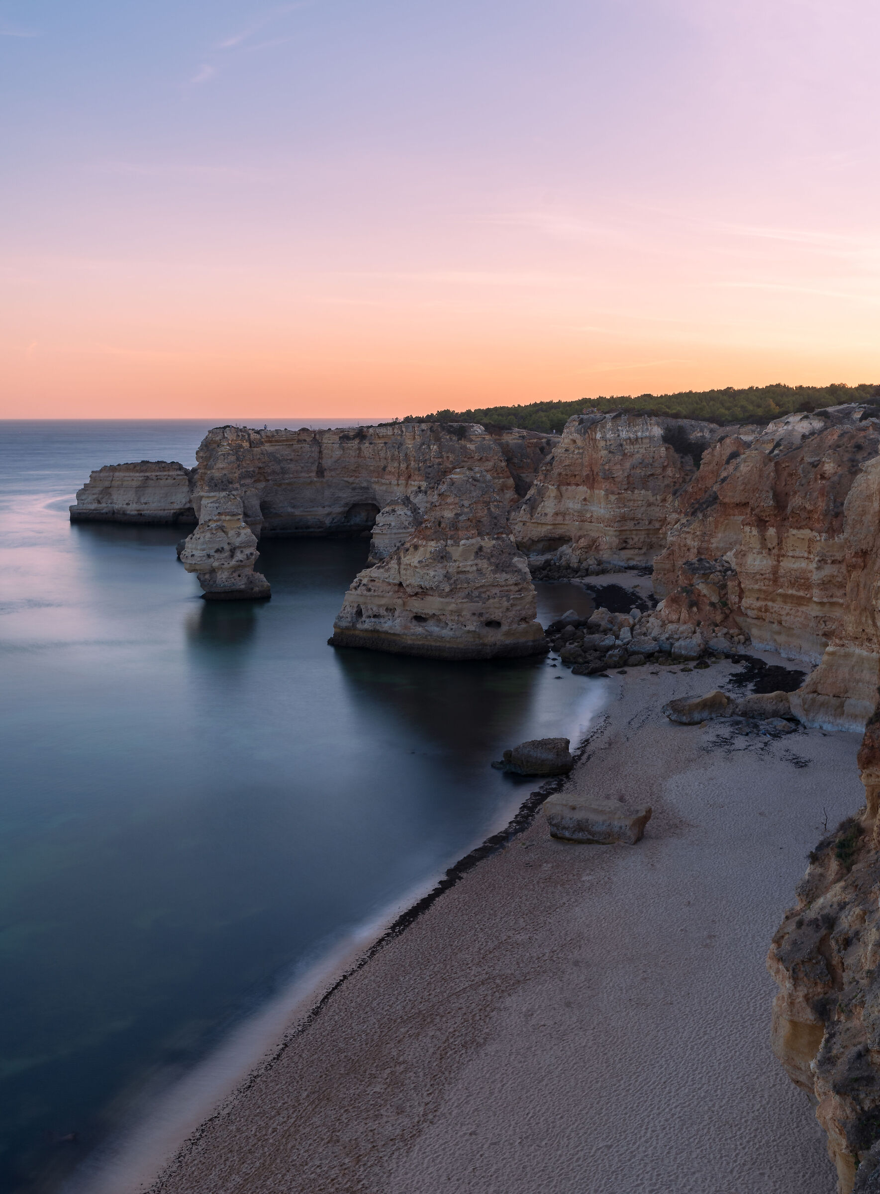 tramonto a praia marinha -lunga esp