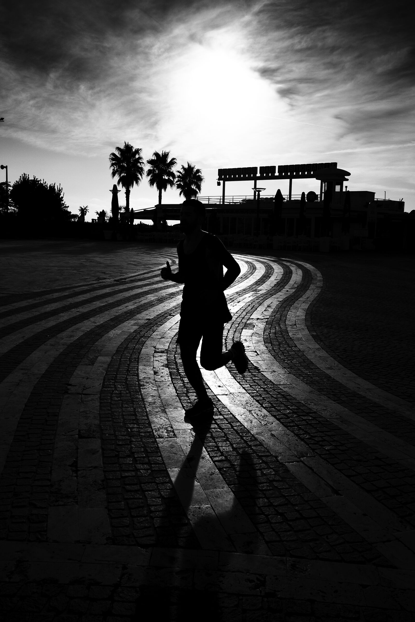 Running in the morning