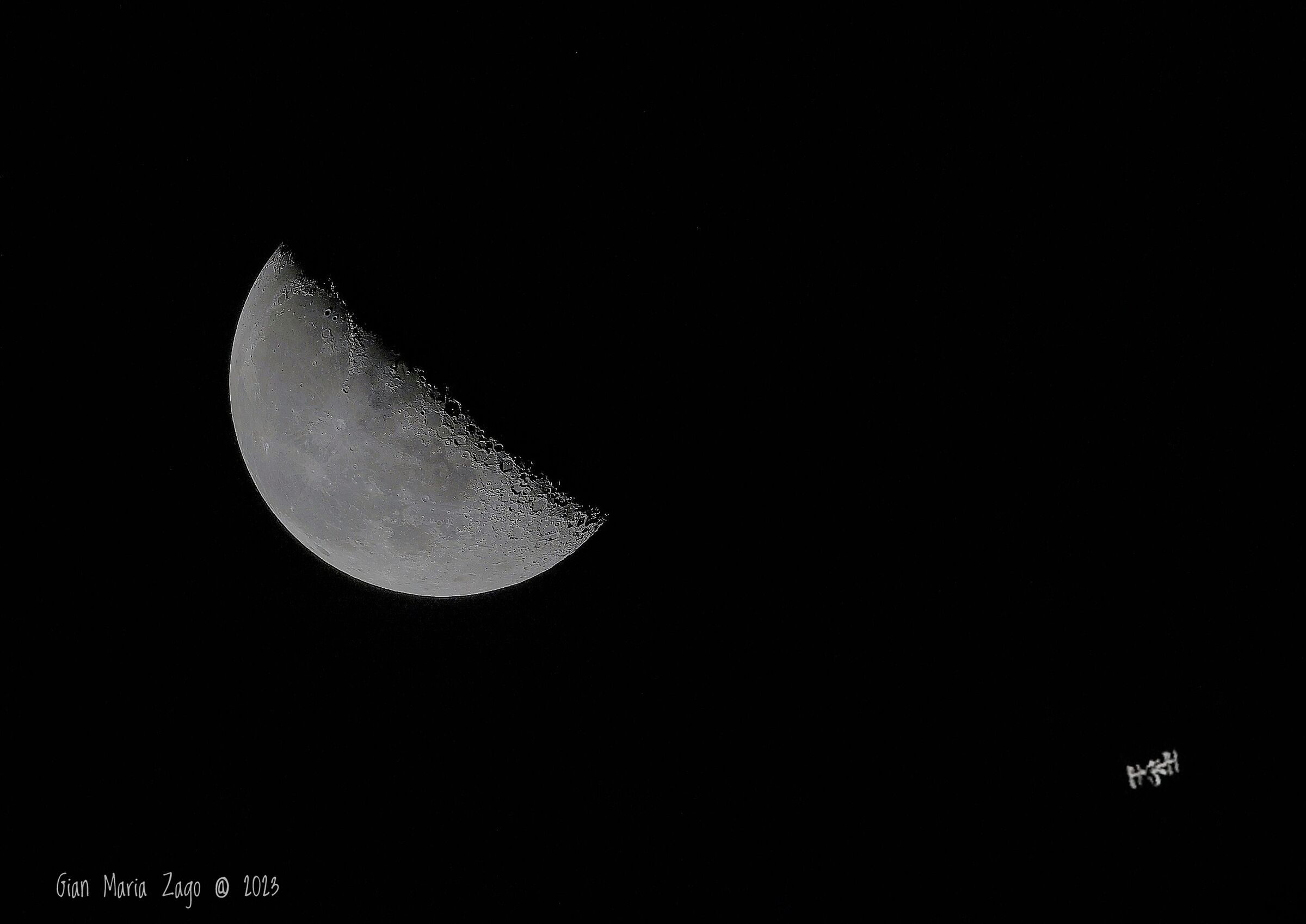 The Moon and the ISS