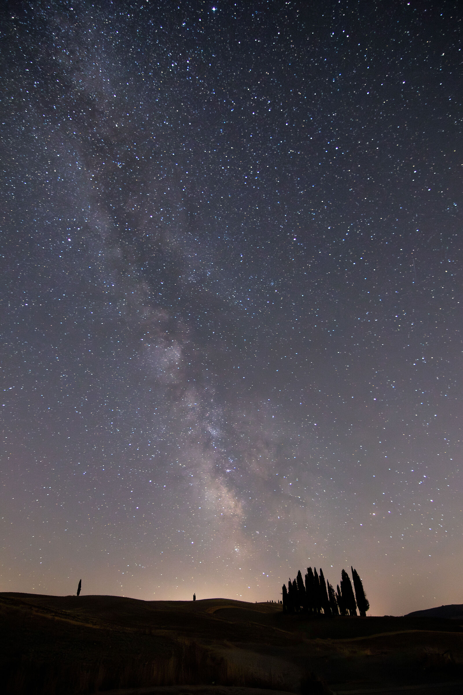 Prima notte in Val d'Orcia