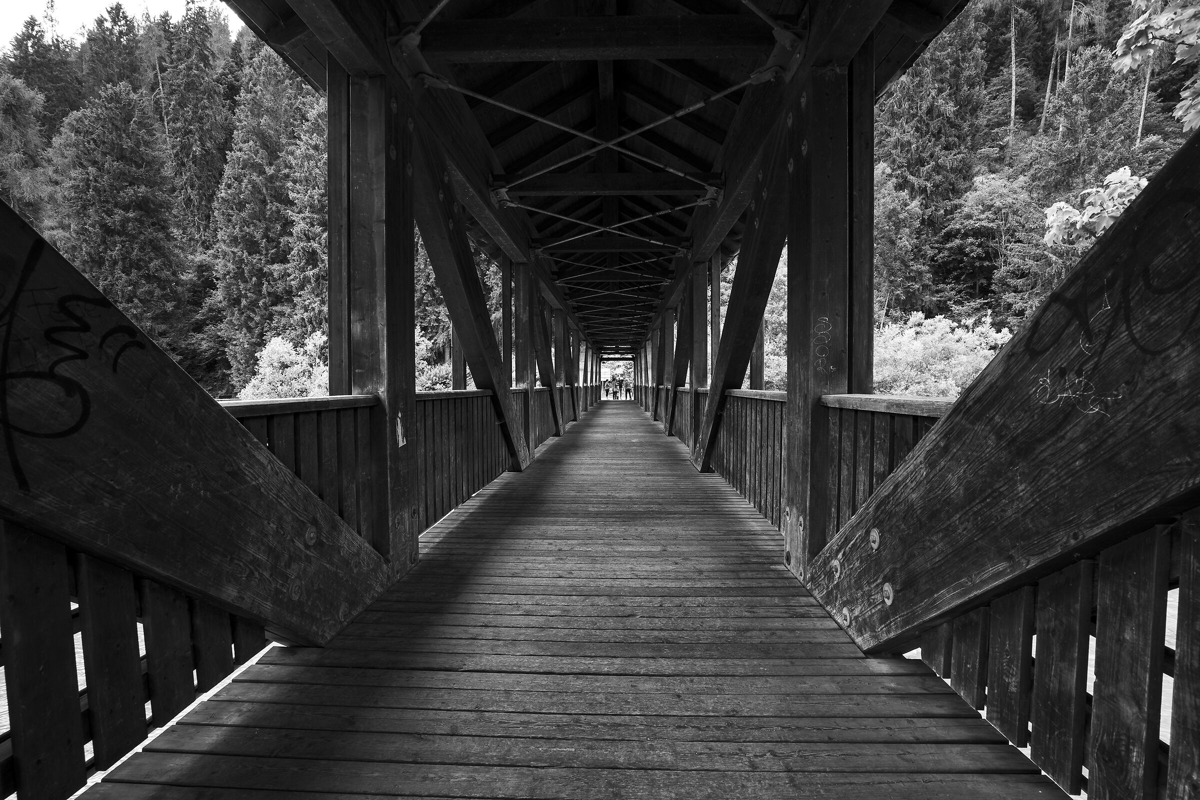 Il ponte sul fiume Sarca