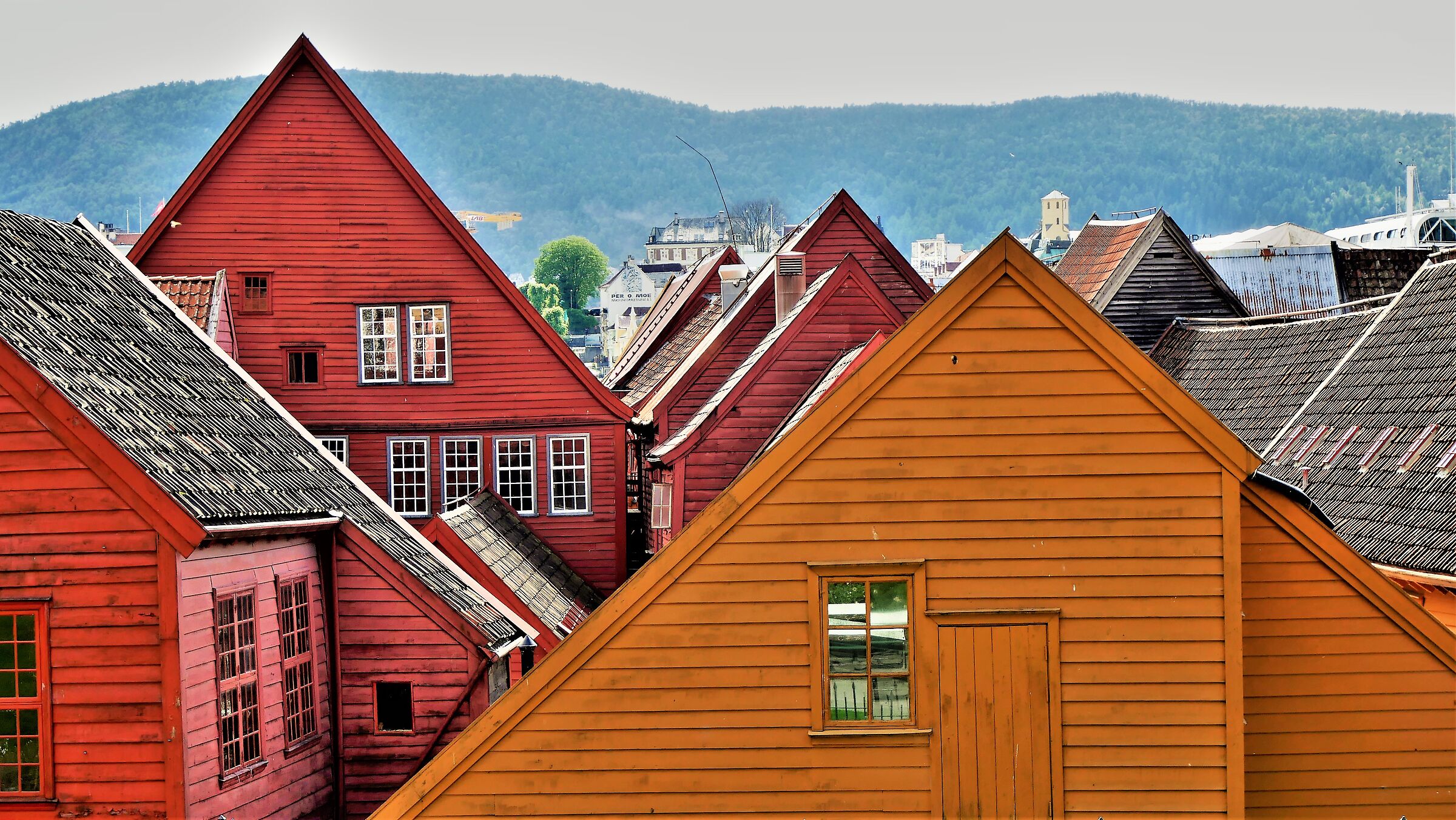 case tradizionali nel quartiere di Bryggen