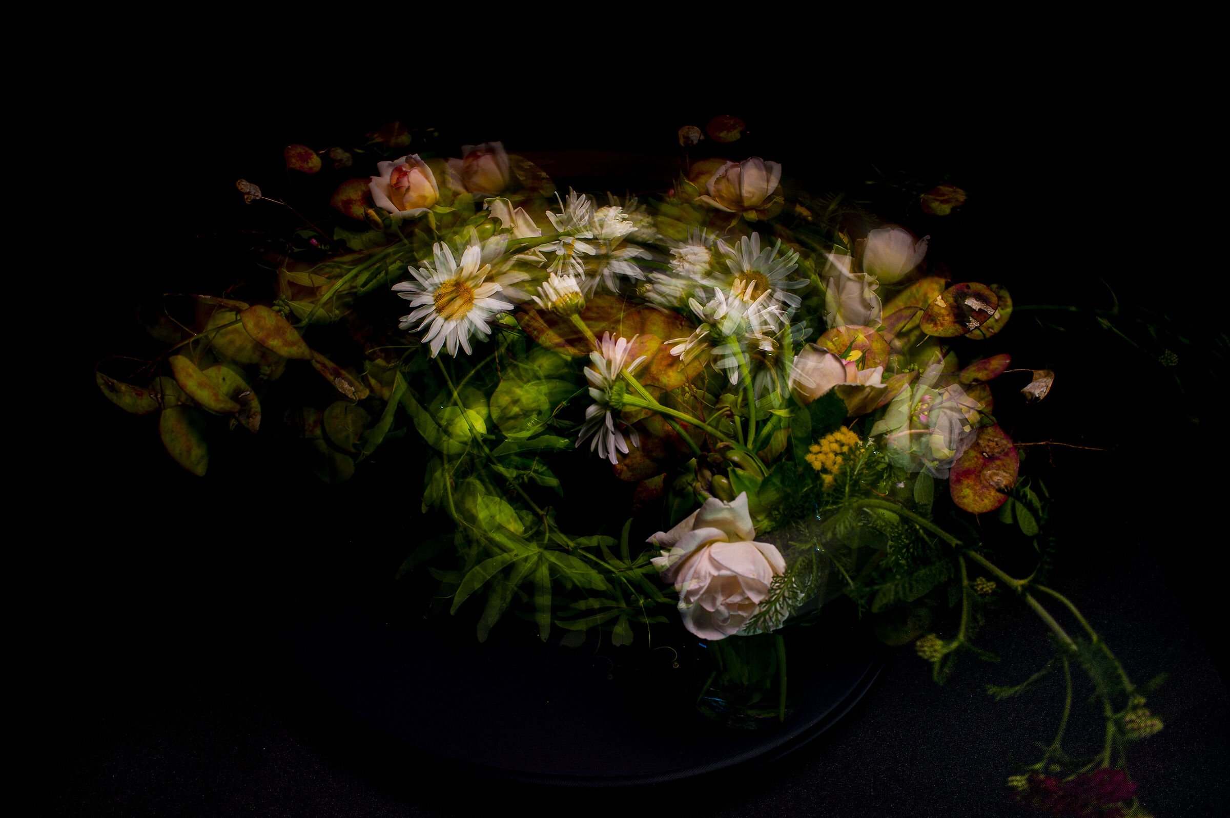 pinwheel of country flowers