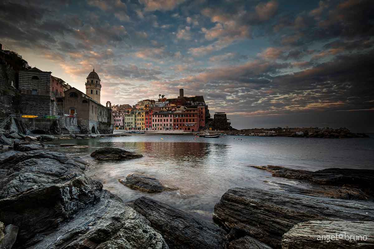 First lights on Vernazza