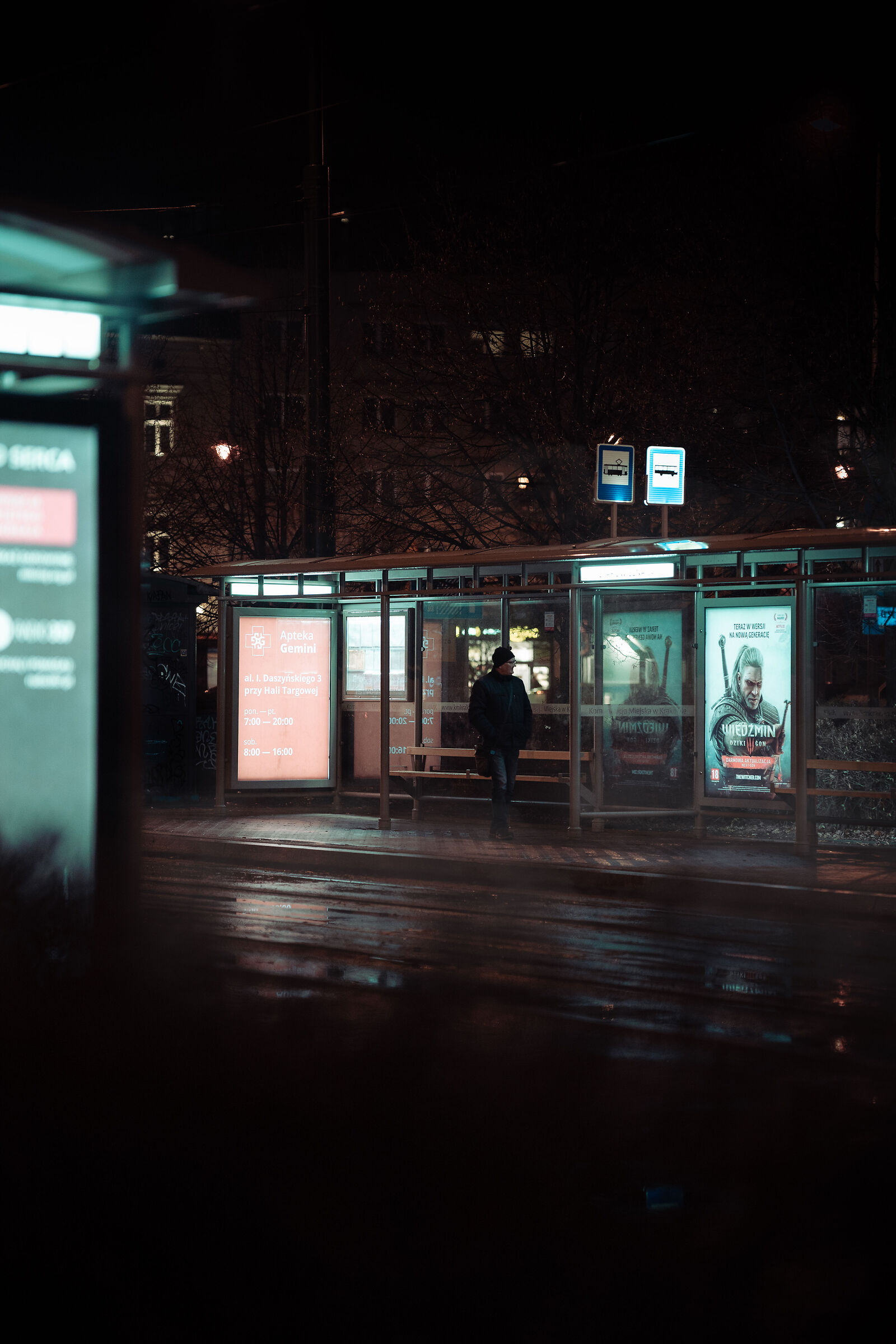 Waiting for the tram