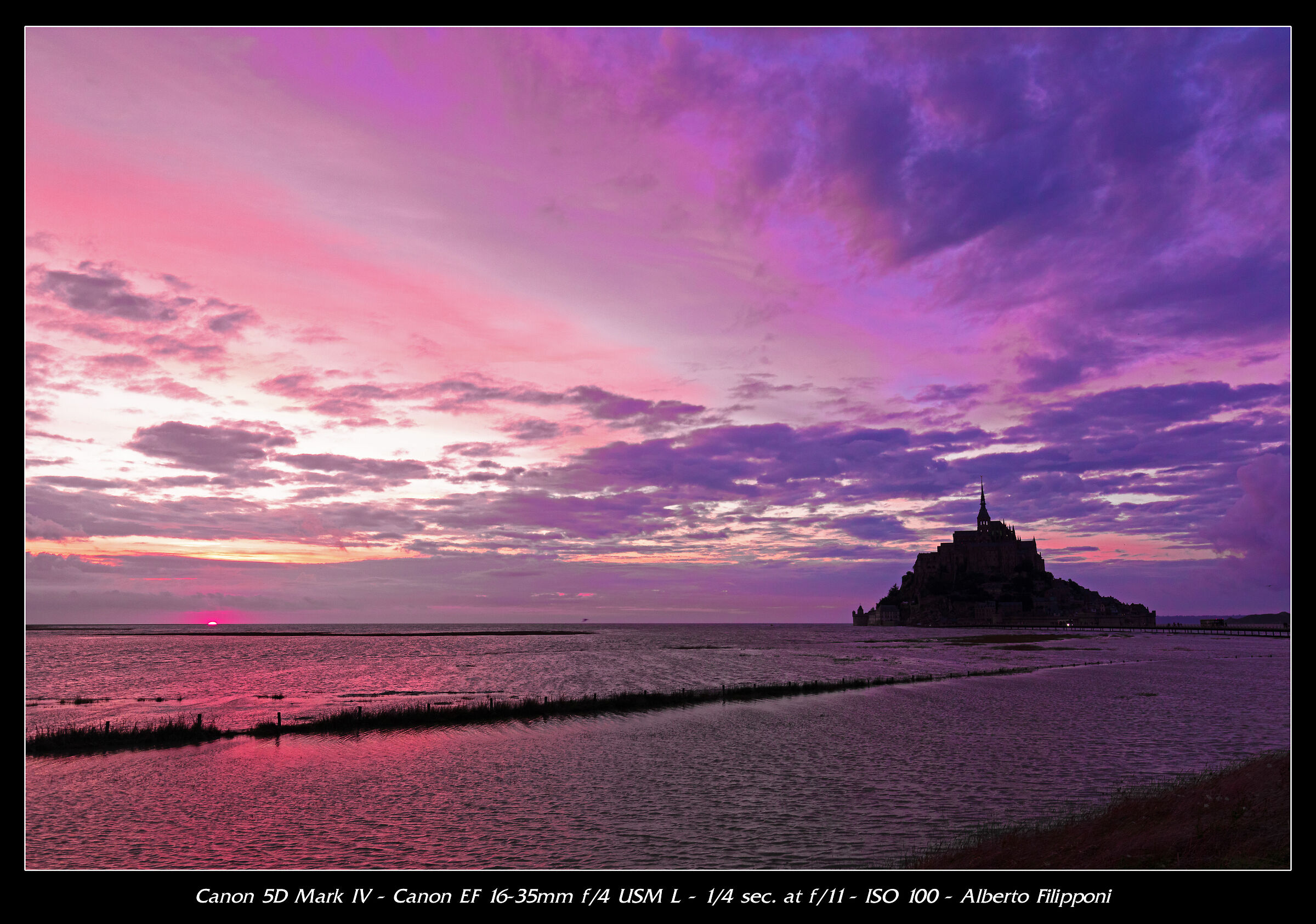 Mont Saint Michel sunset