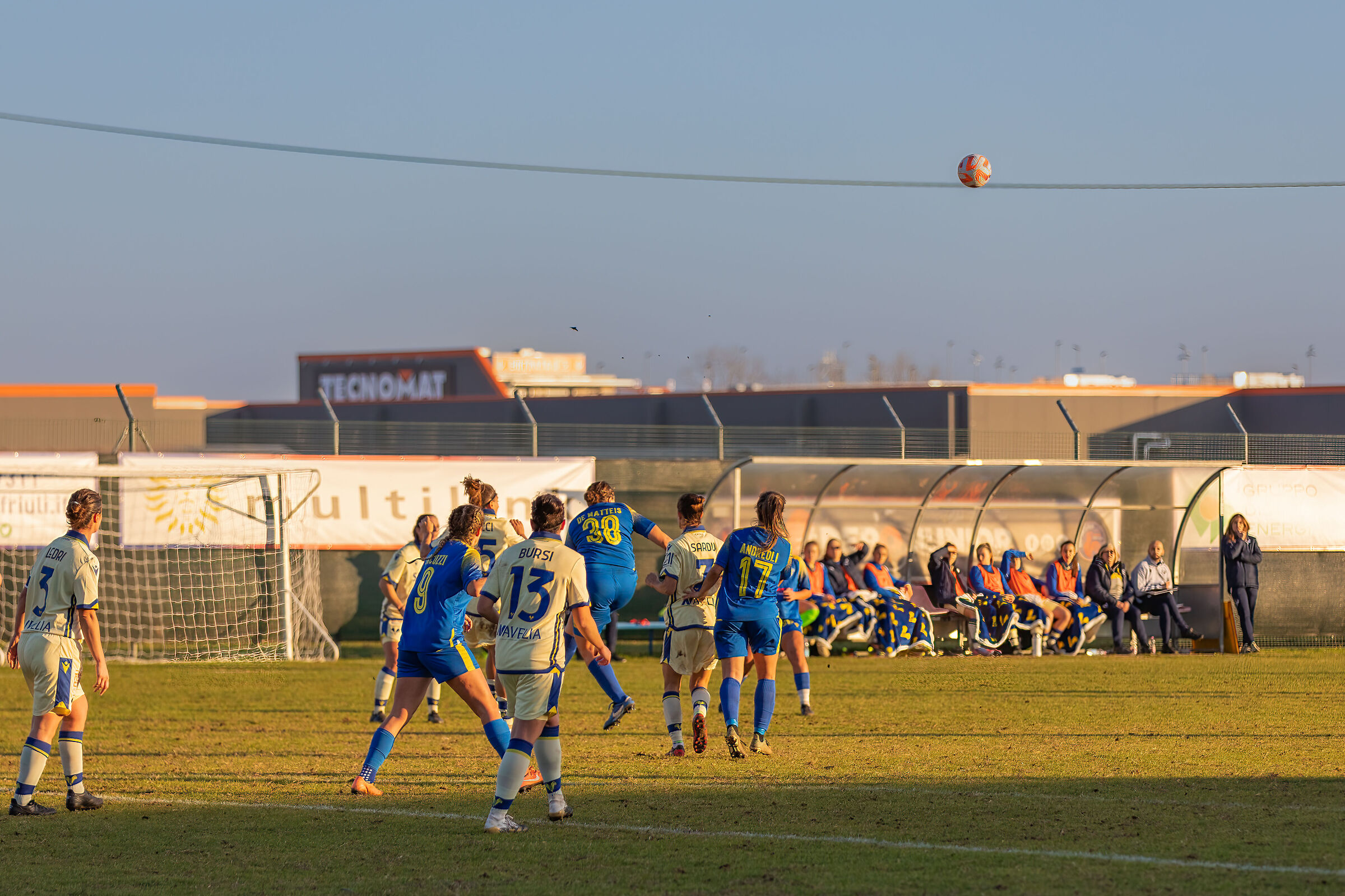 And the ball runs on the wire