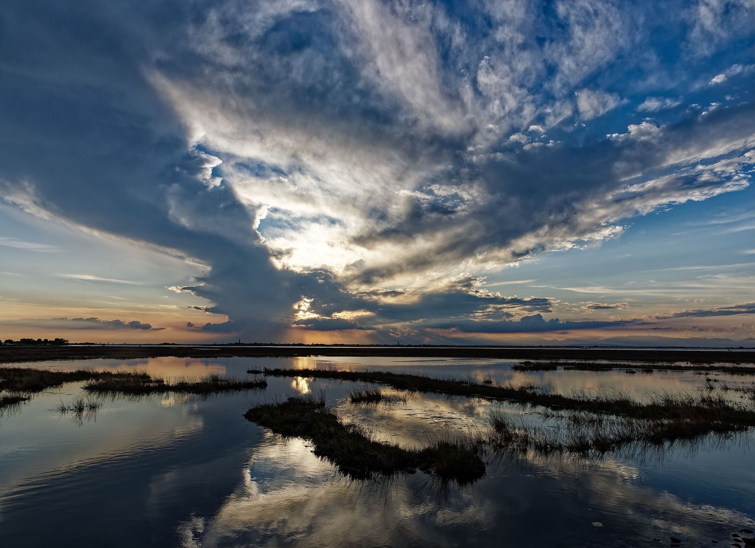 Sunset in the lagoon