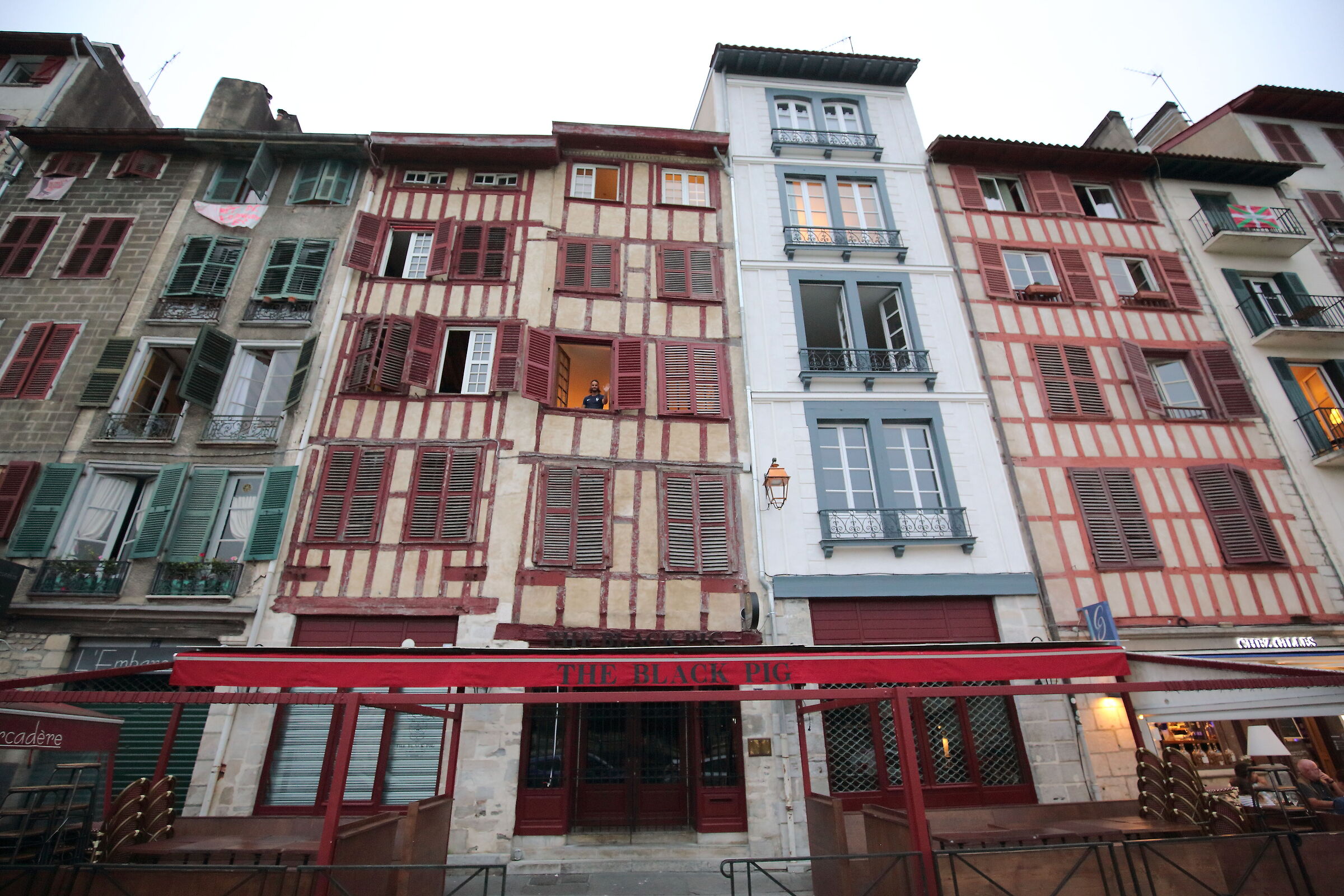 The facades of Bayonne