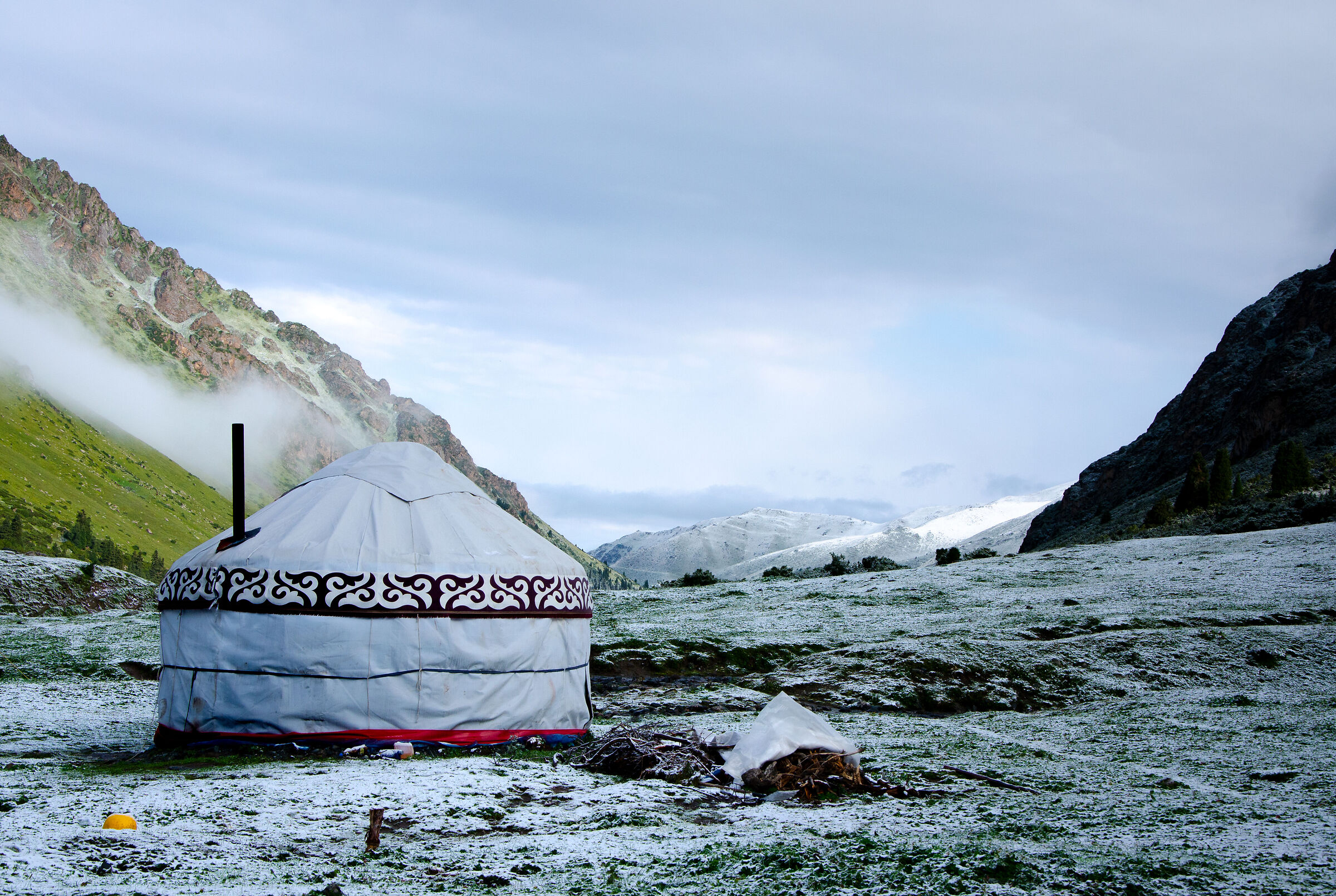 Yurt in the snow