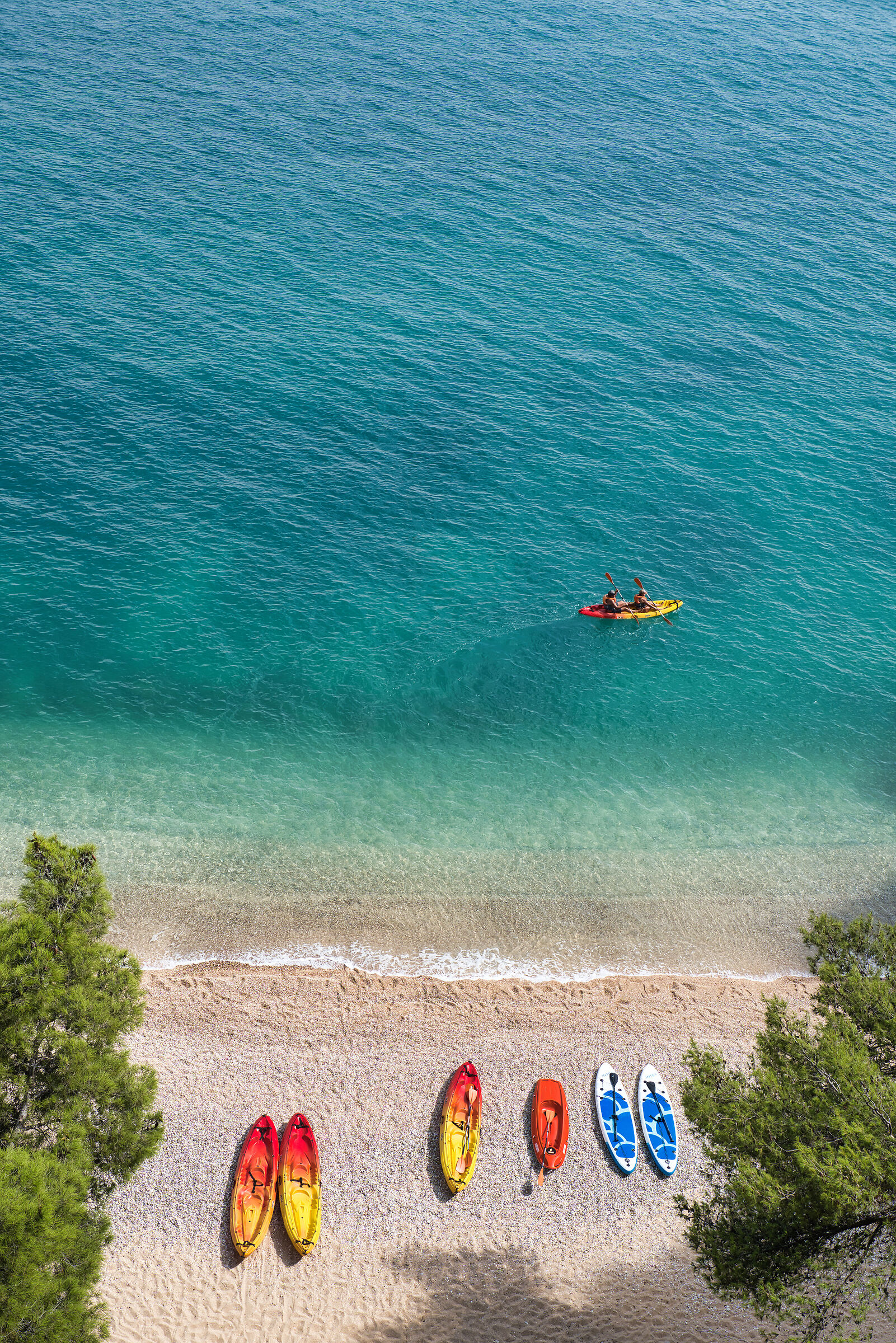 Paddling in the Gargano Sea