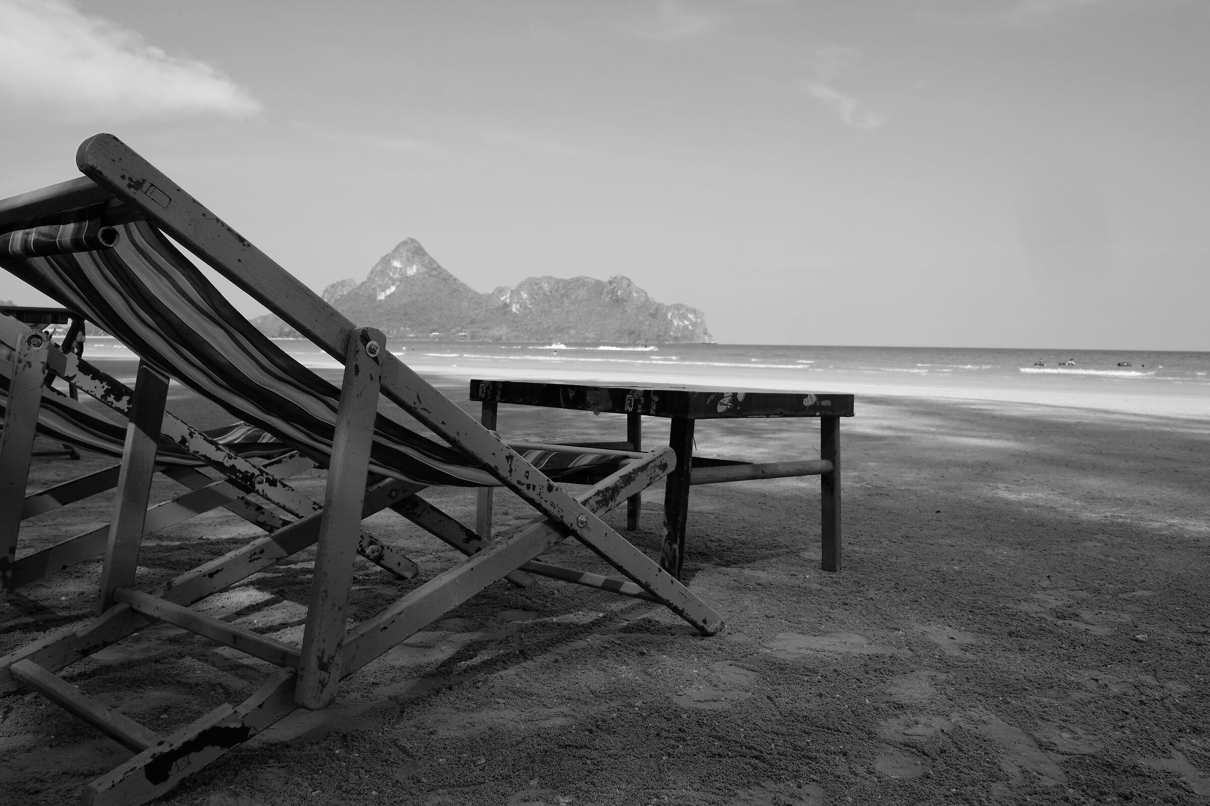 Summer on a solitary beach