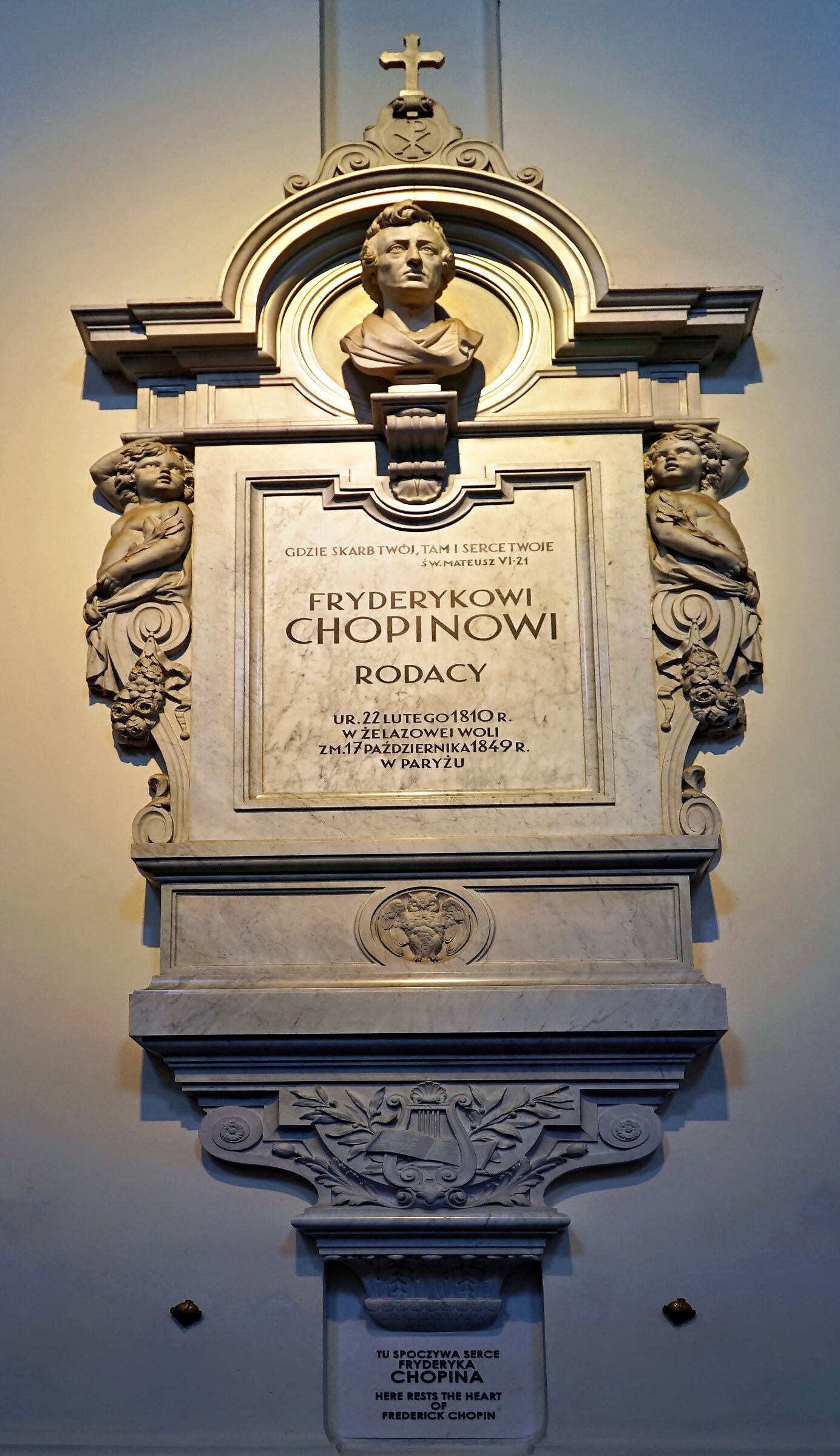 Il luogo di sepoltura del cuore di Fryderyk Chopin