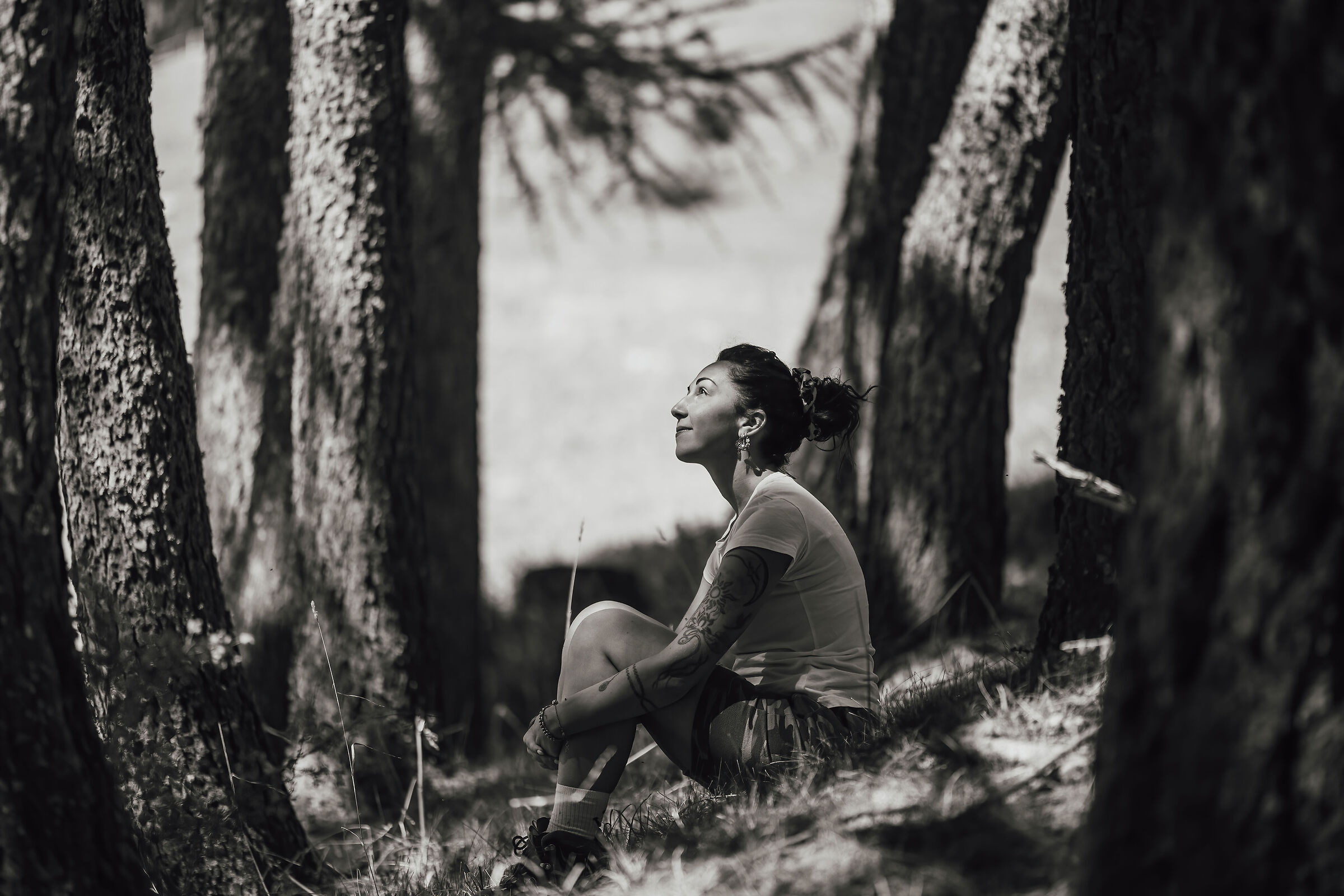 Giulia in the woods