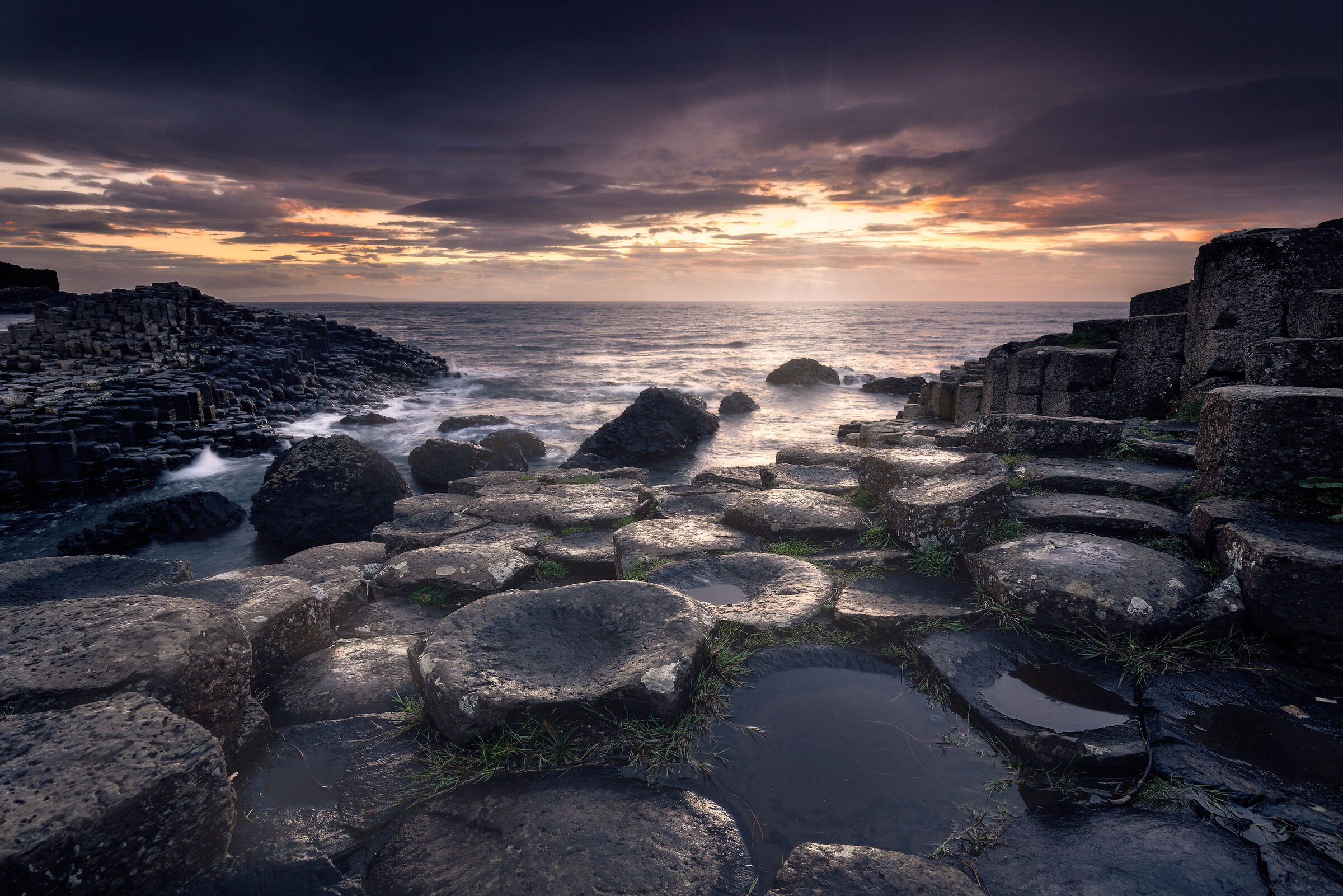 Giant's Causeway at sunset