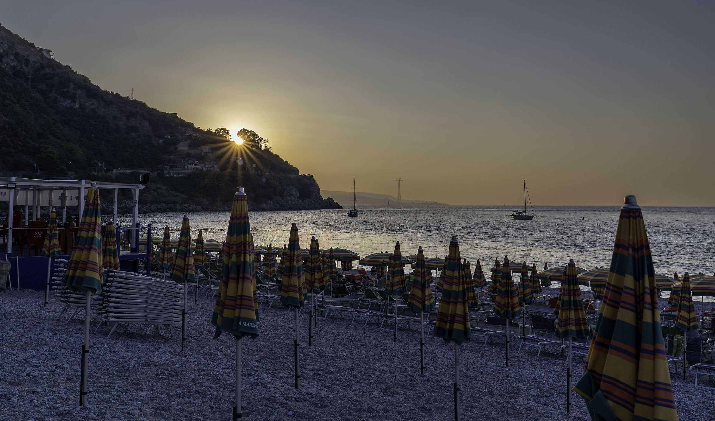 Scilla beach at sunset