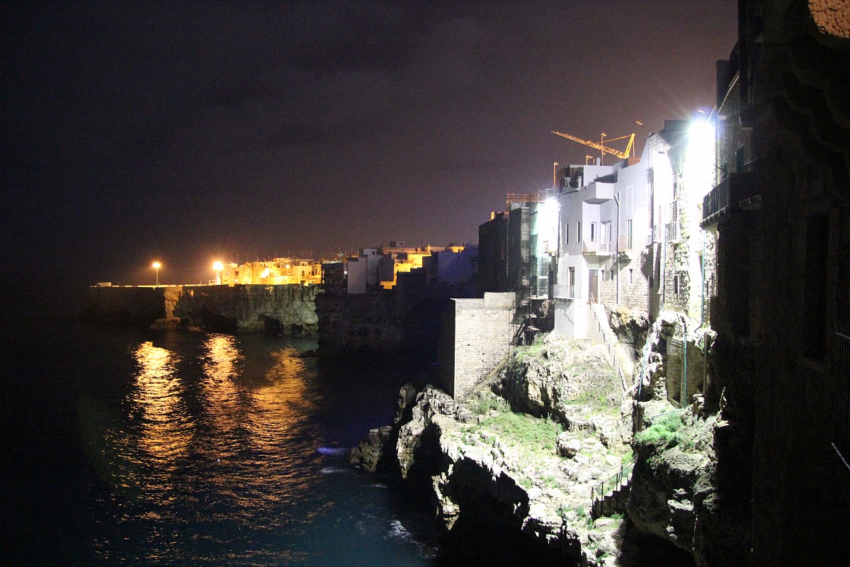 cliff at night