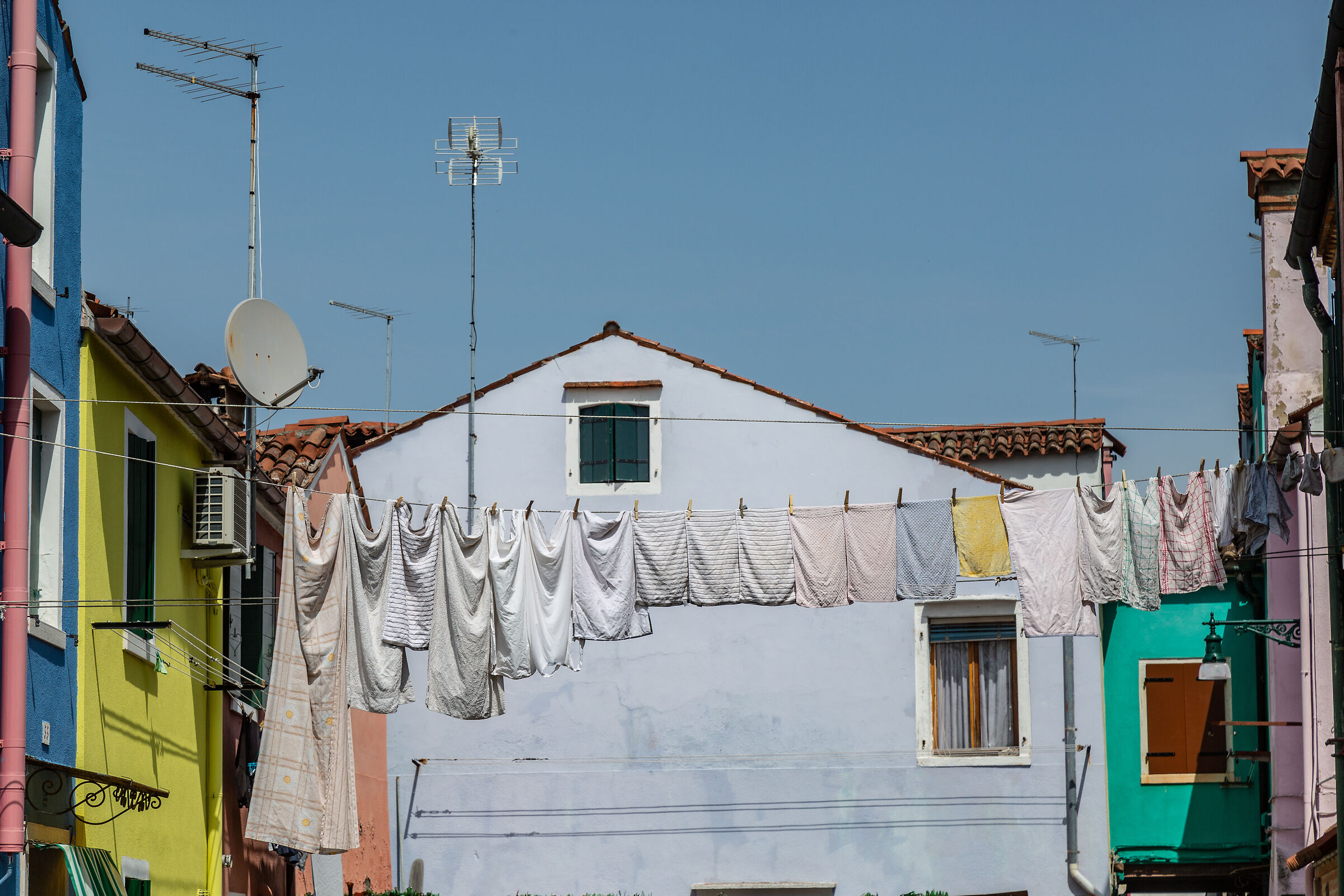 Hanging clothes, Burano.