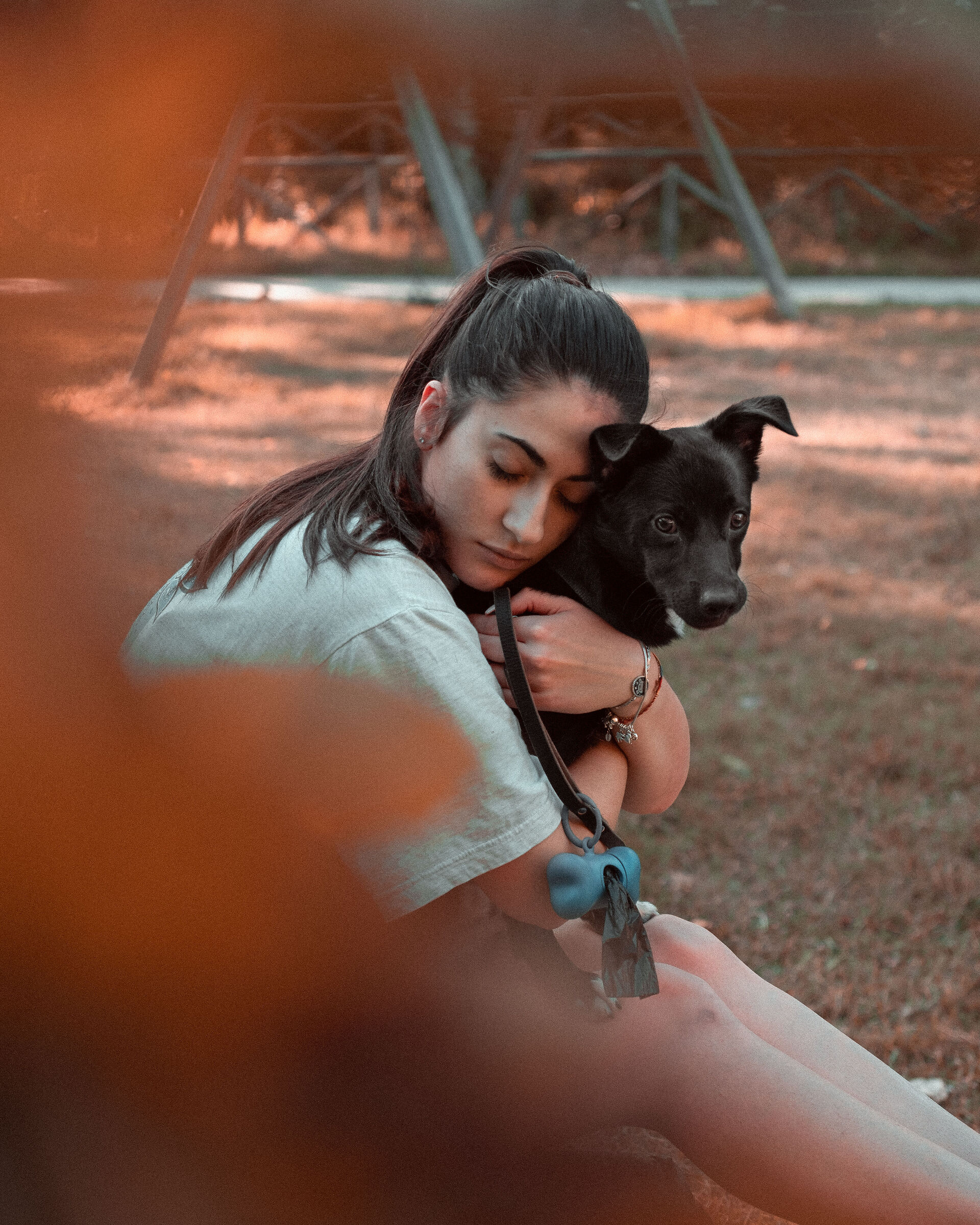 Portrait with dog