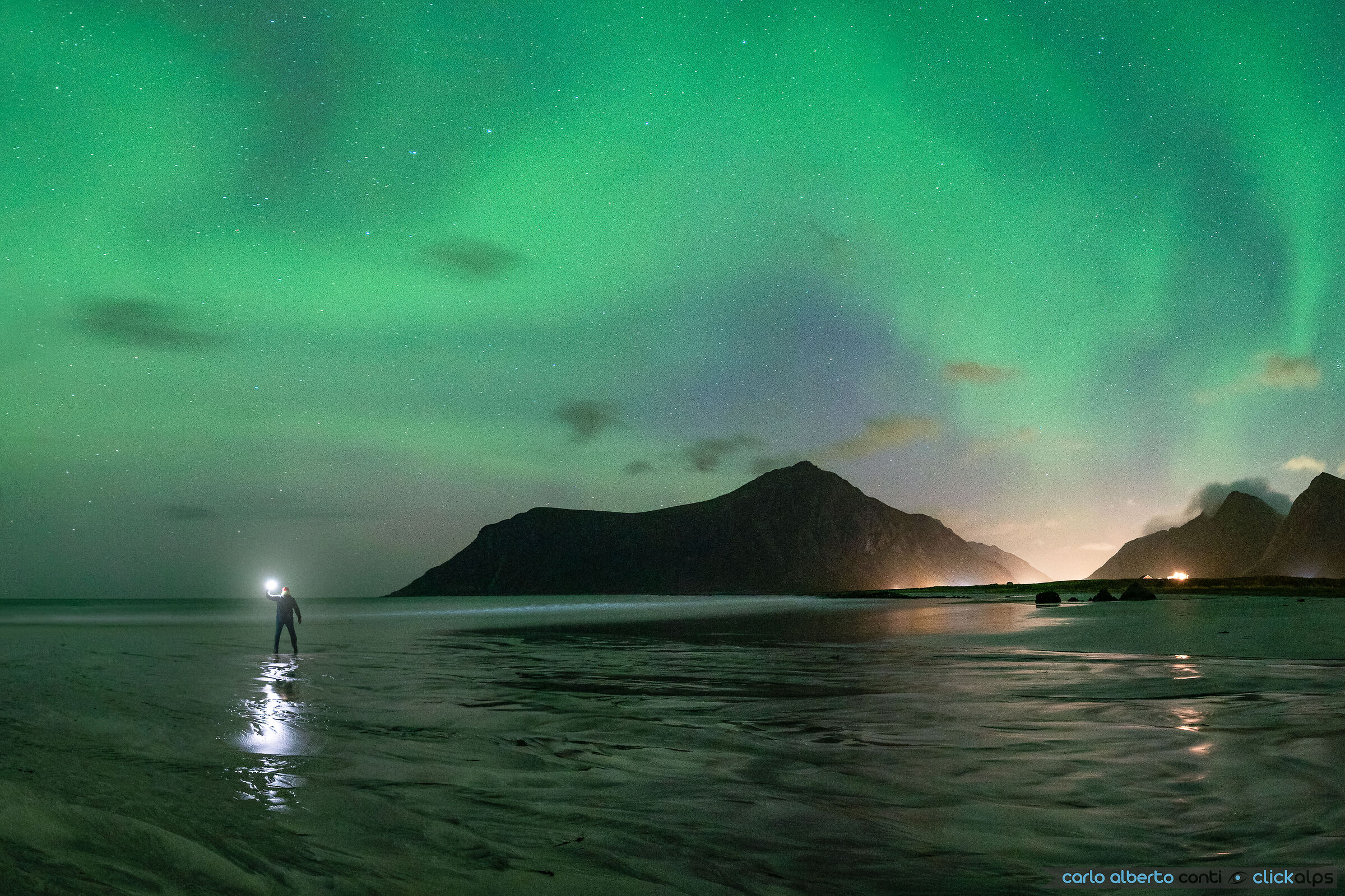 Northern Lights at Skagsanden Beach