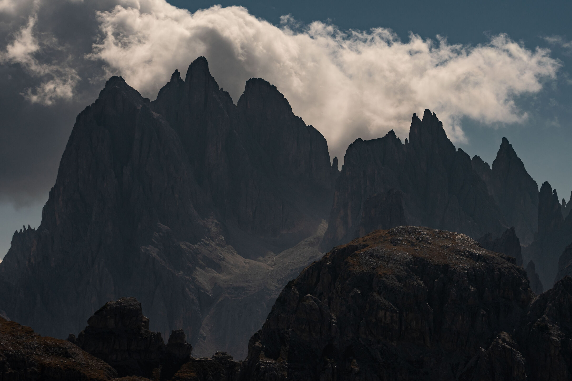 Cadini di Misurina in ghostly dress