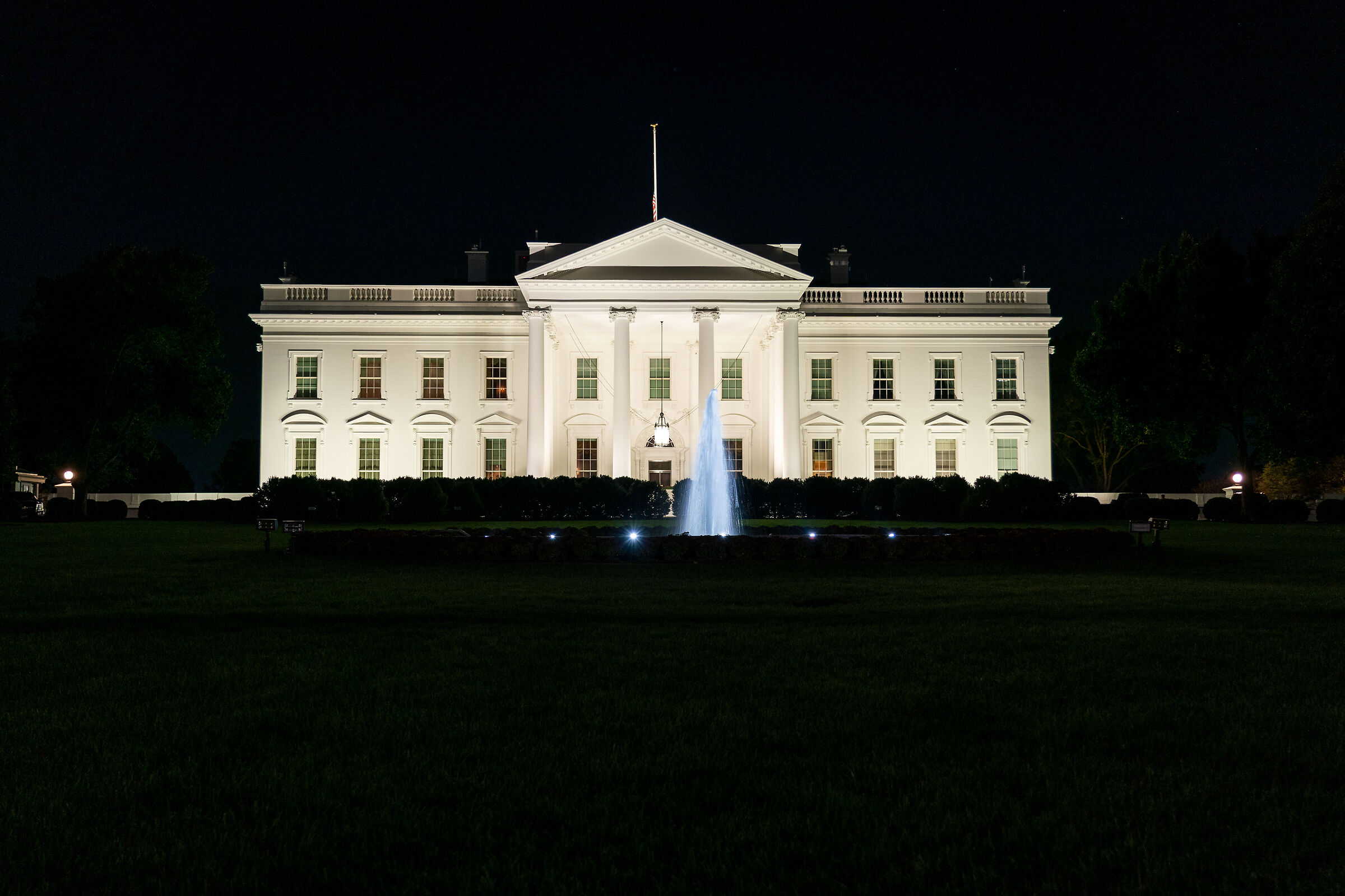 White House at night