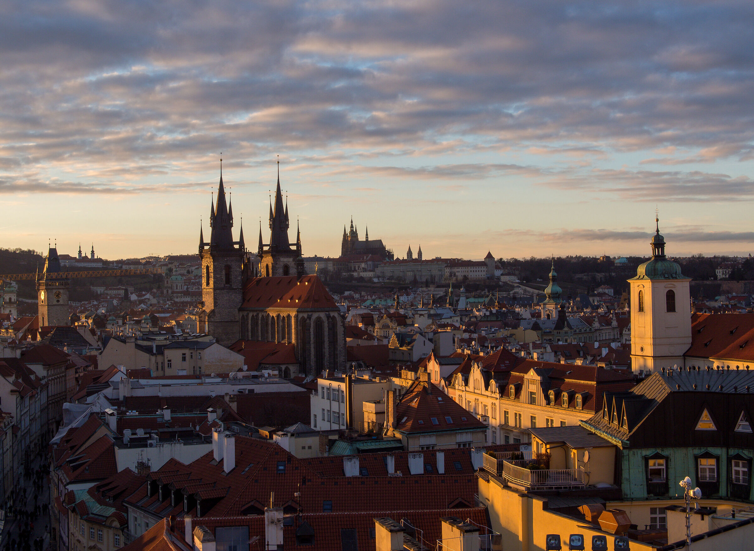 Sunset in Prague.