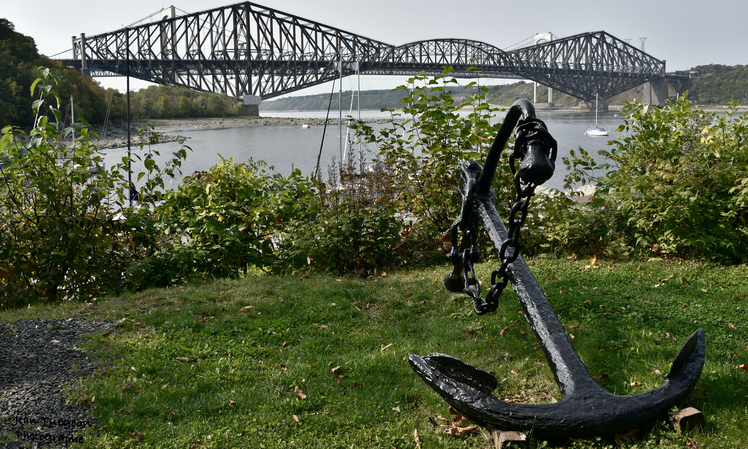 Landscape, old bridge Quebec, Marina
