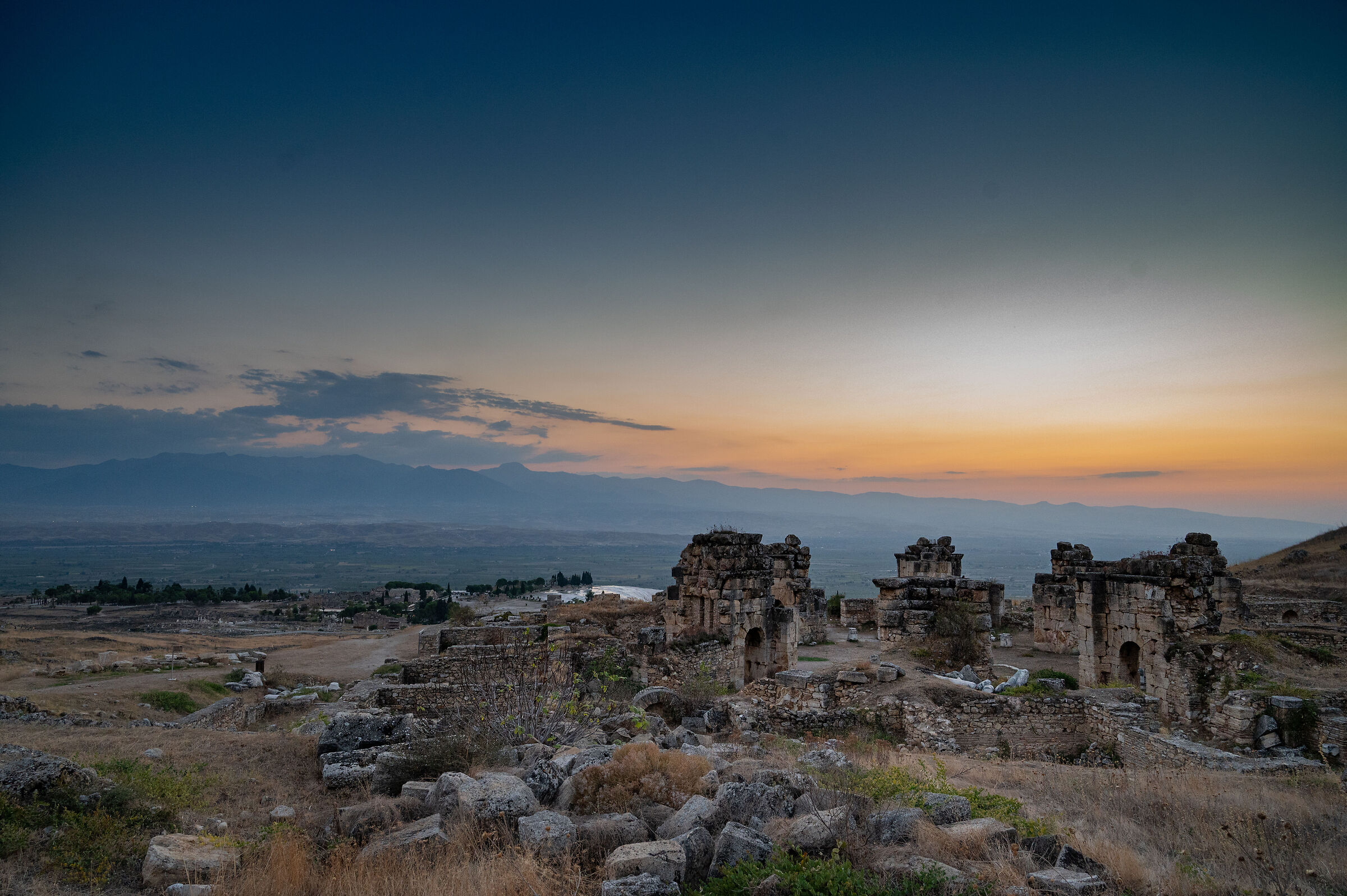 Hierapolis, Martyrion of St. Philip after dark